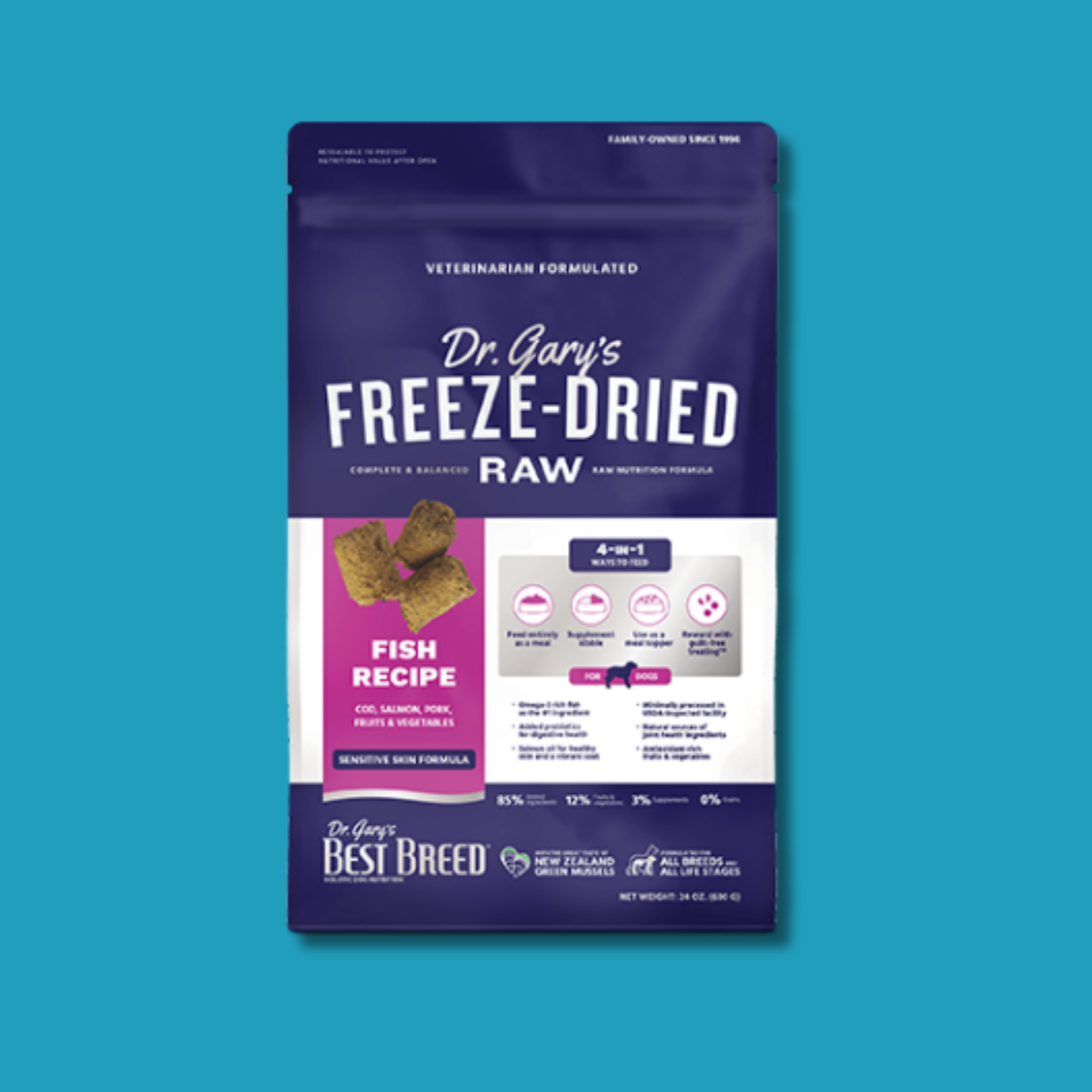 Dr. Gary's Best Breed Fish & Pork Freeze Dried Raw Dog Food