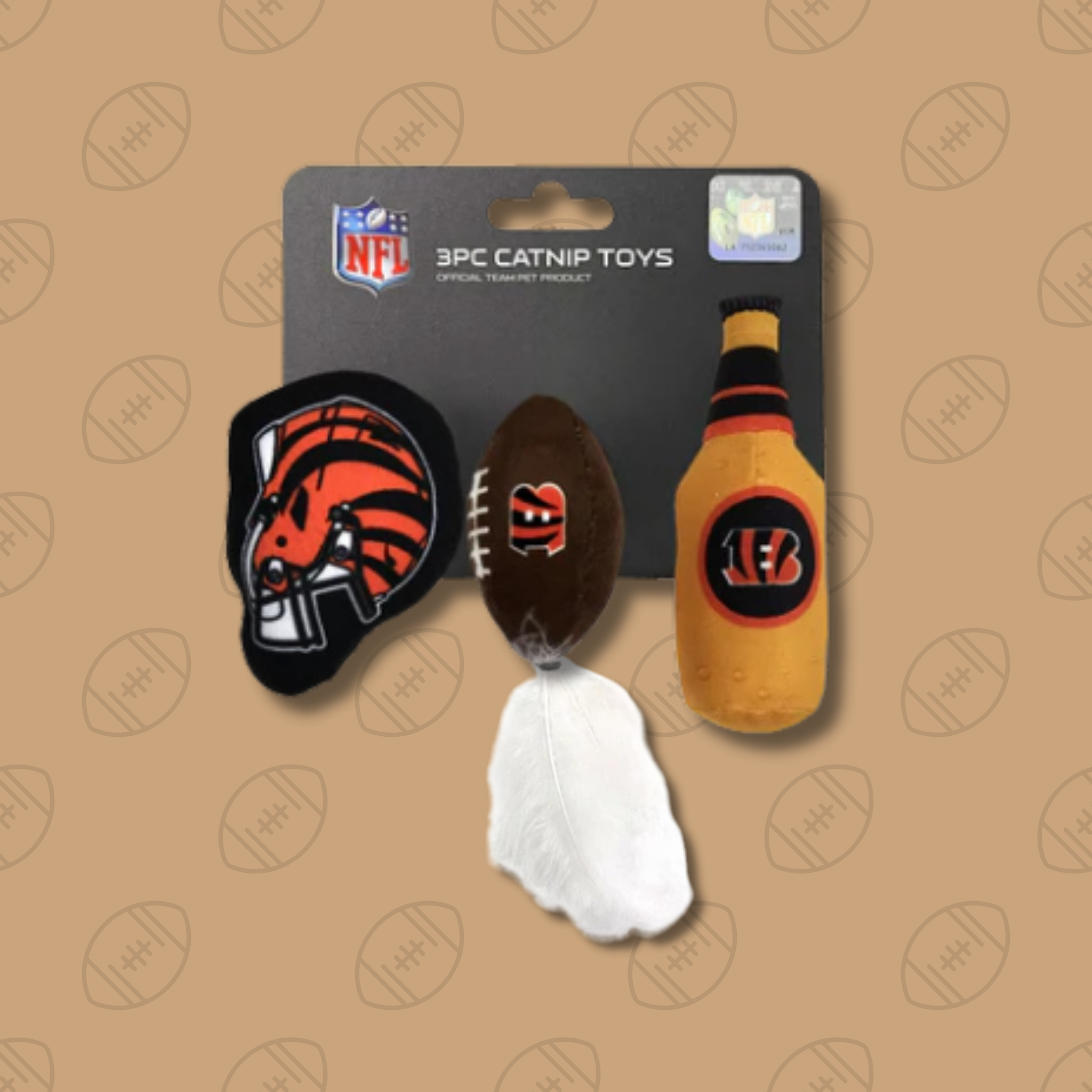 Pets First Cincinnati Bengals 3 Piece Cat Toy