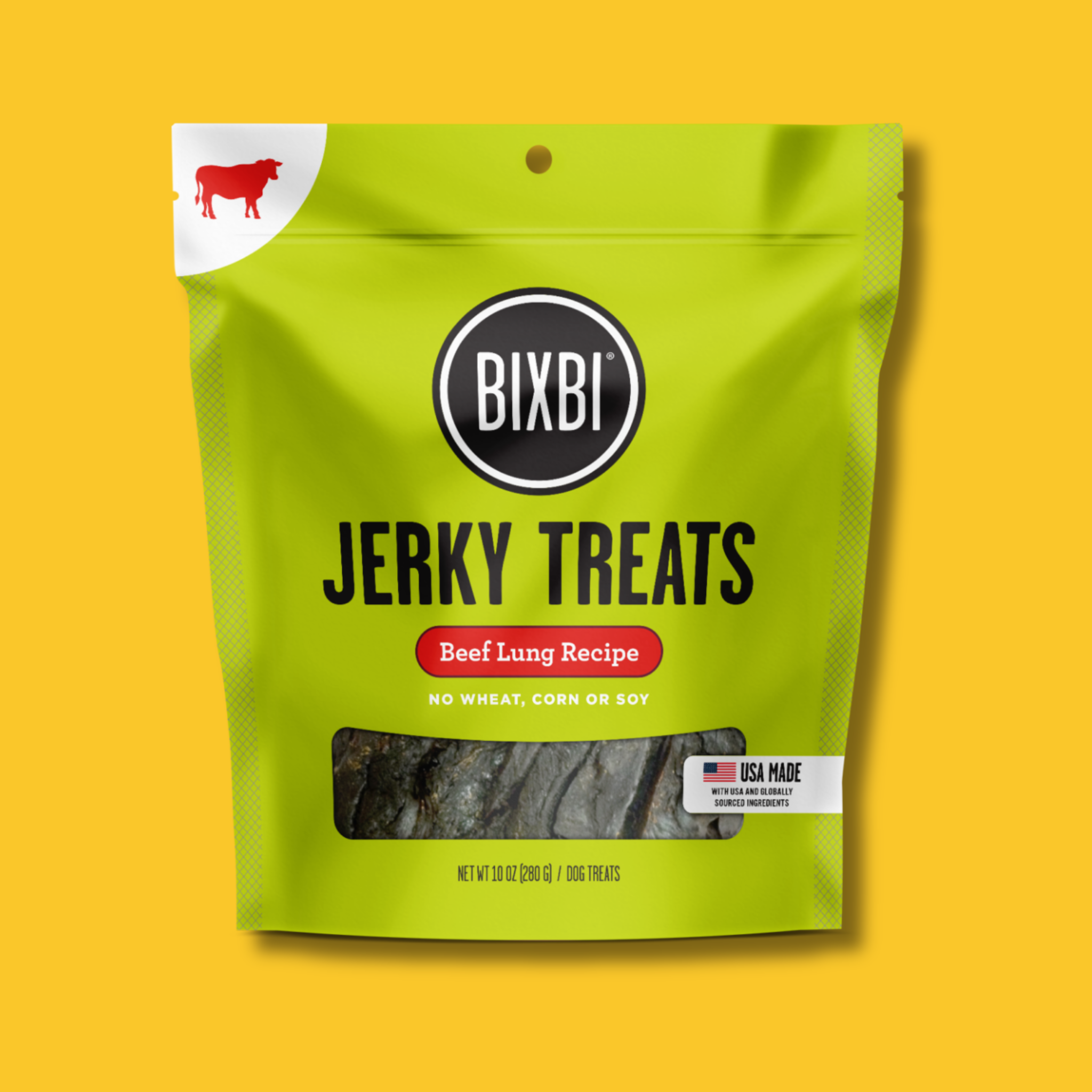 Bixbi Original Jerky Beef Lung Recipe Dog Treats