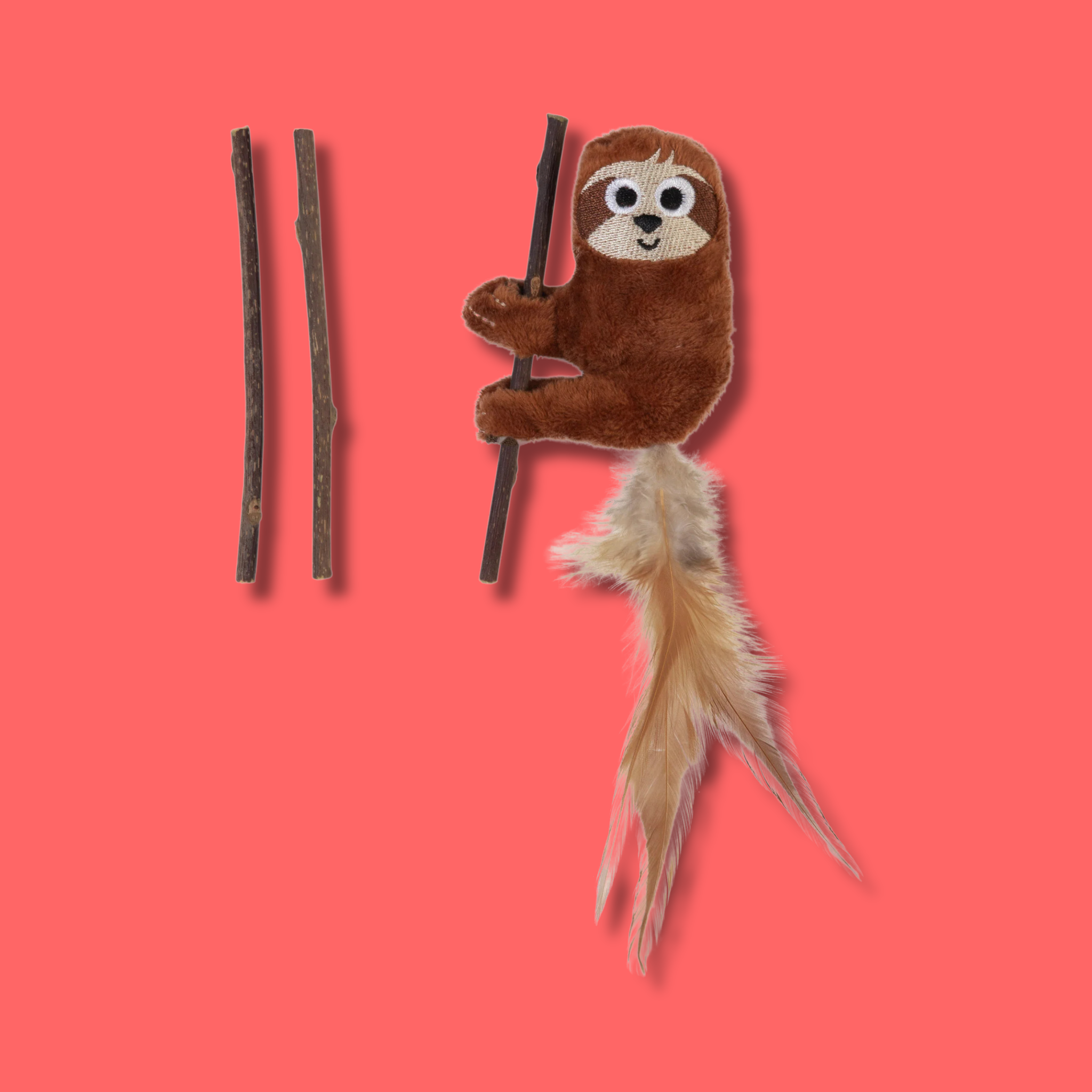 Mad Cat Sloth With Catnip & Silverine Cat Toy