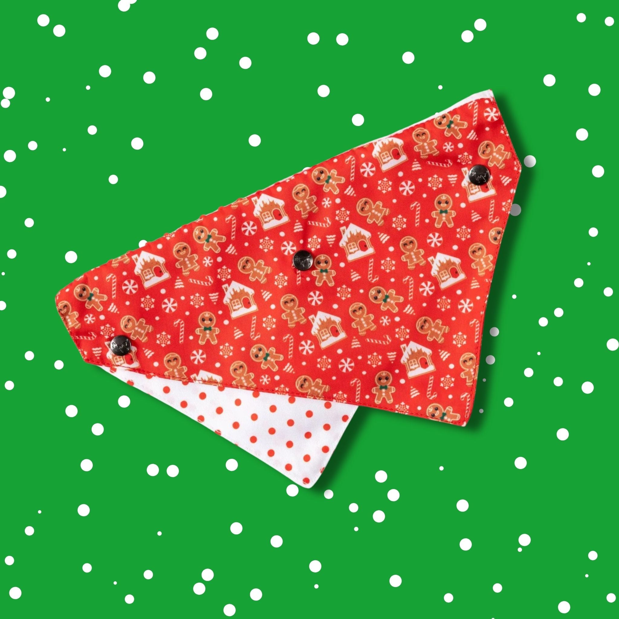 FuzzYard Gingerbread Snowstorm Bandana