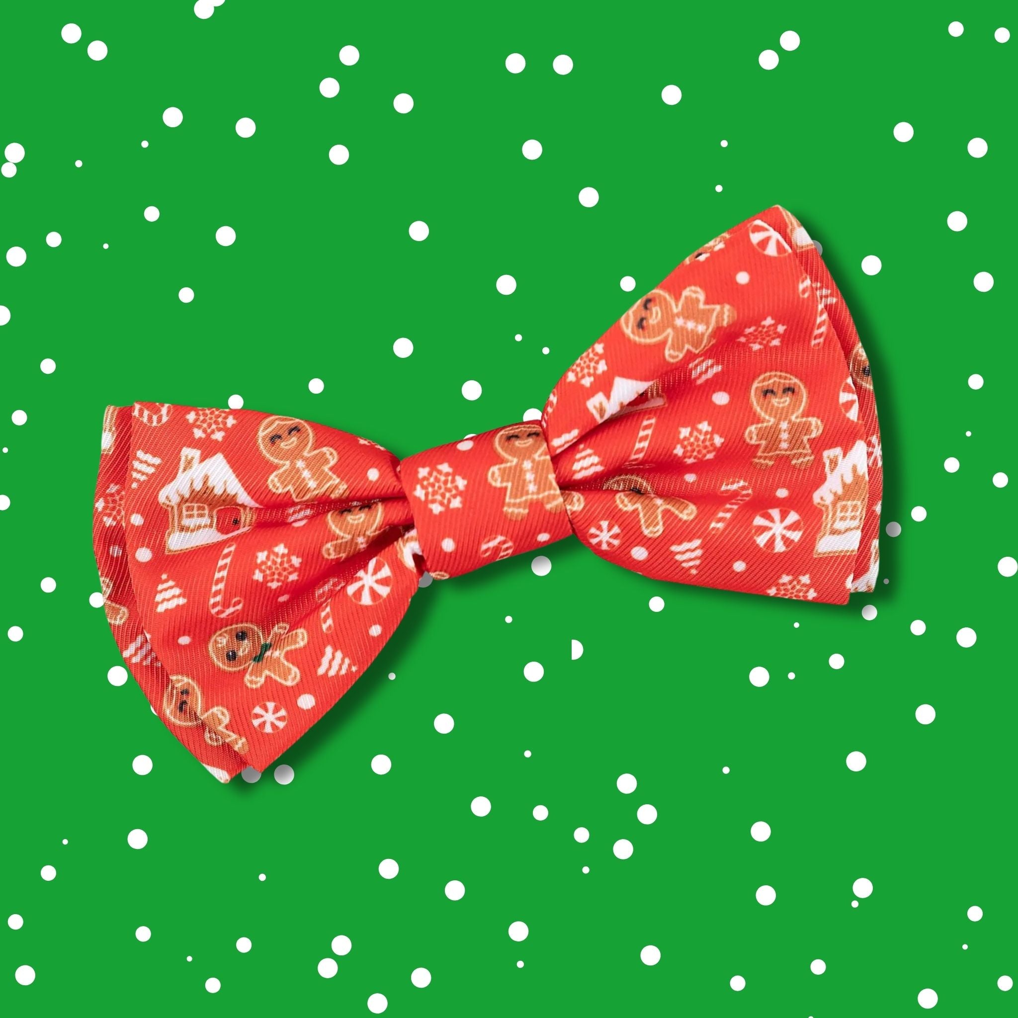 FuzzYard Gingerbread Snowstorm Bowtie