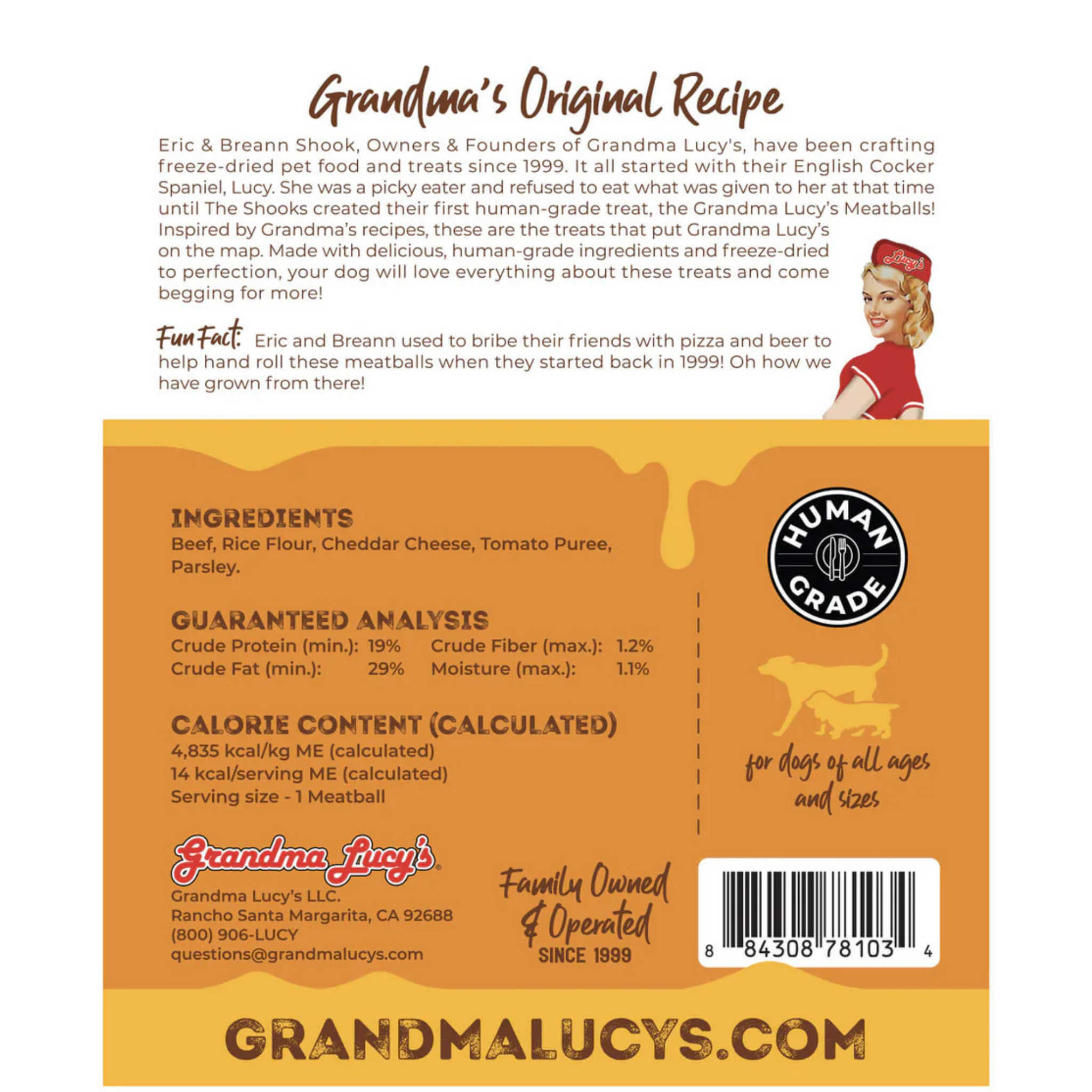 Grandma Lucy's Cheeseburgers Freeze Dried Meatball Dog Treats