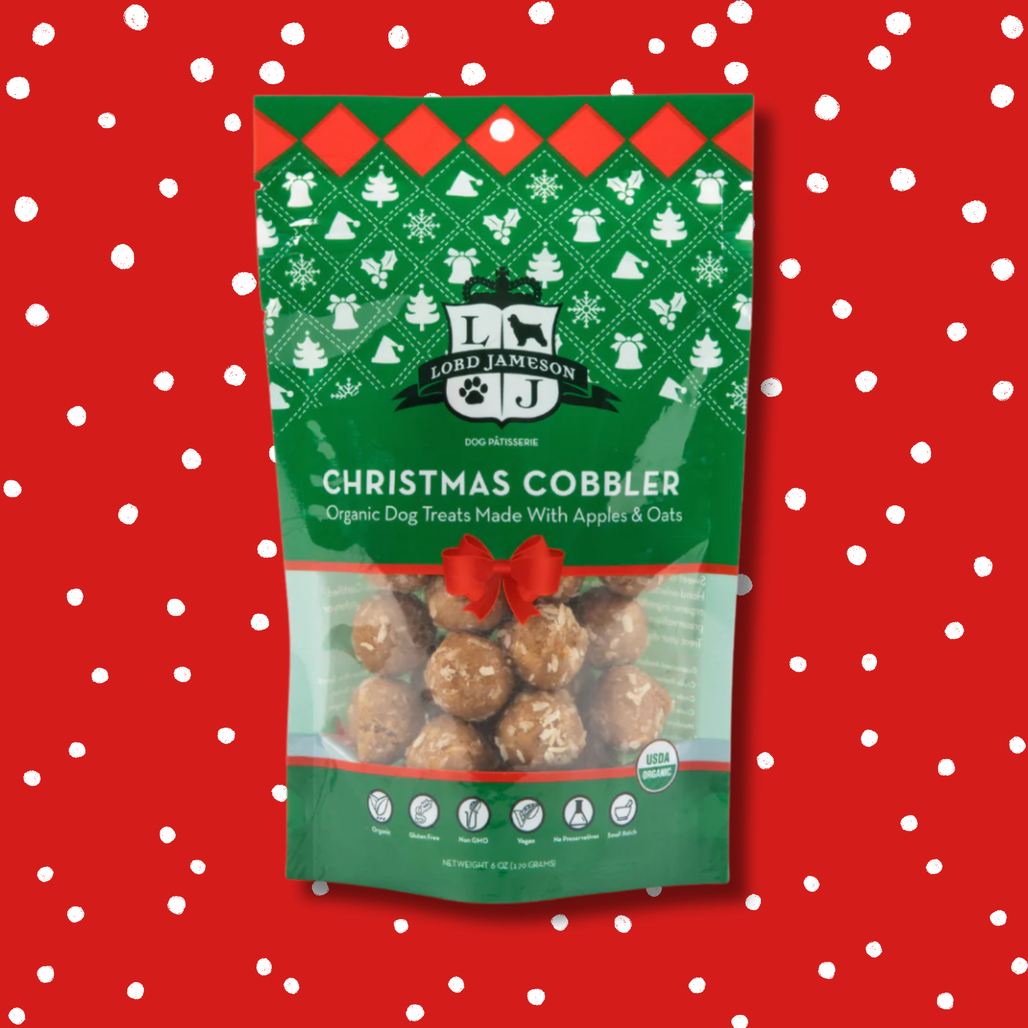 Lord Jameson Christmas Cobbler Organic Dog Treats