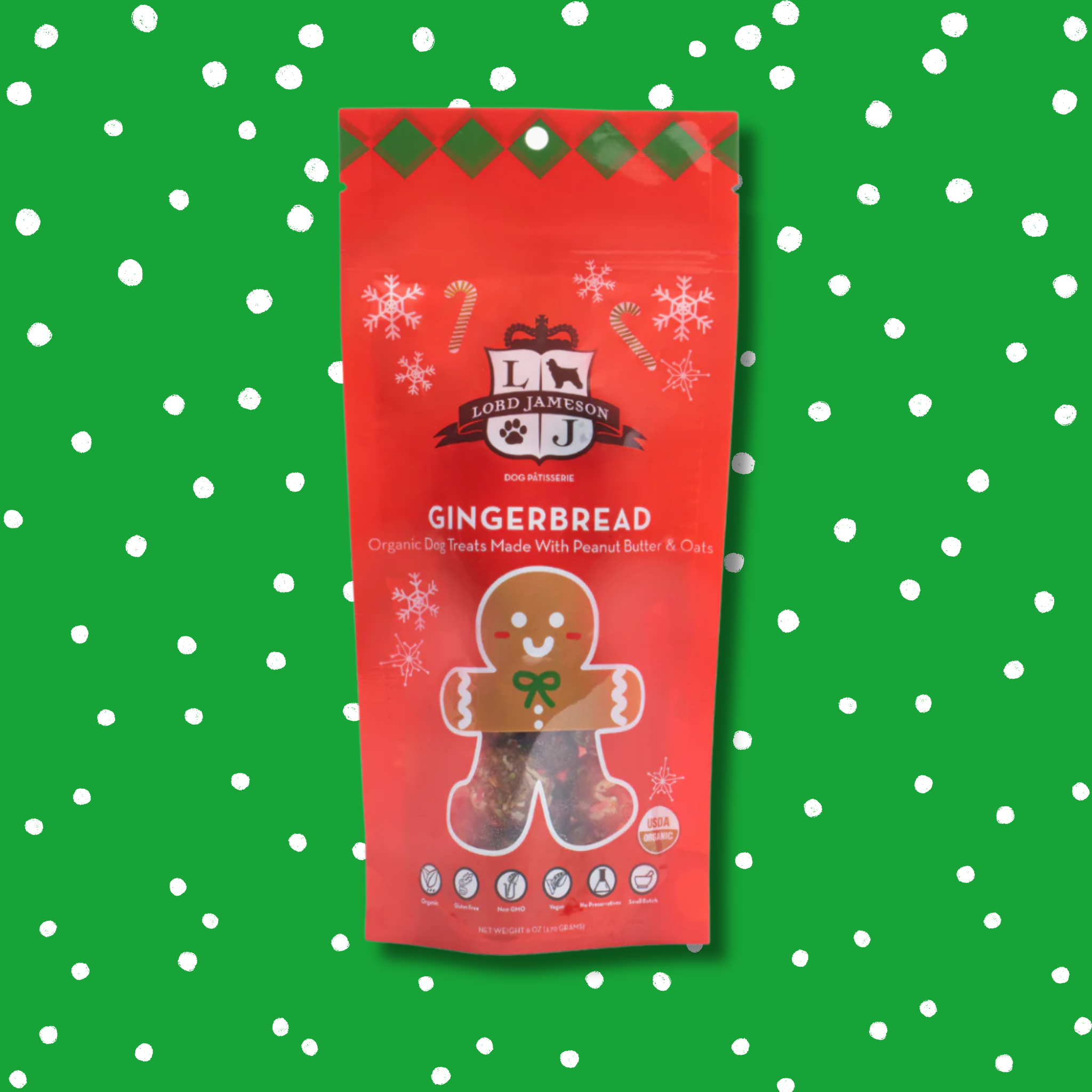 Lord Jameson Gingerbread Organic Dog Treats