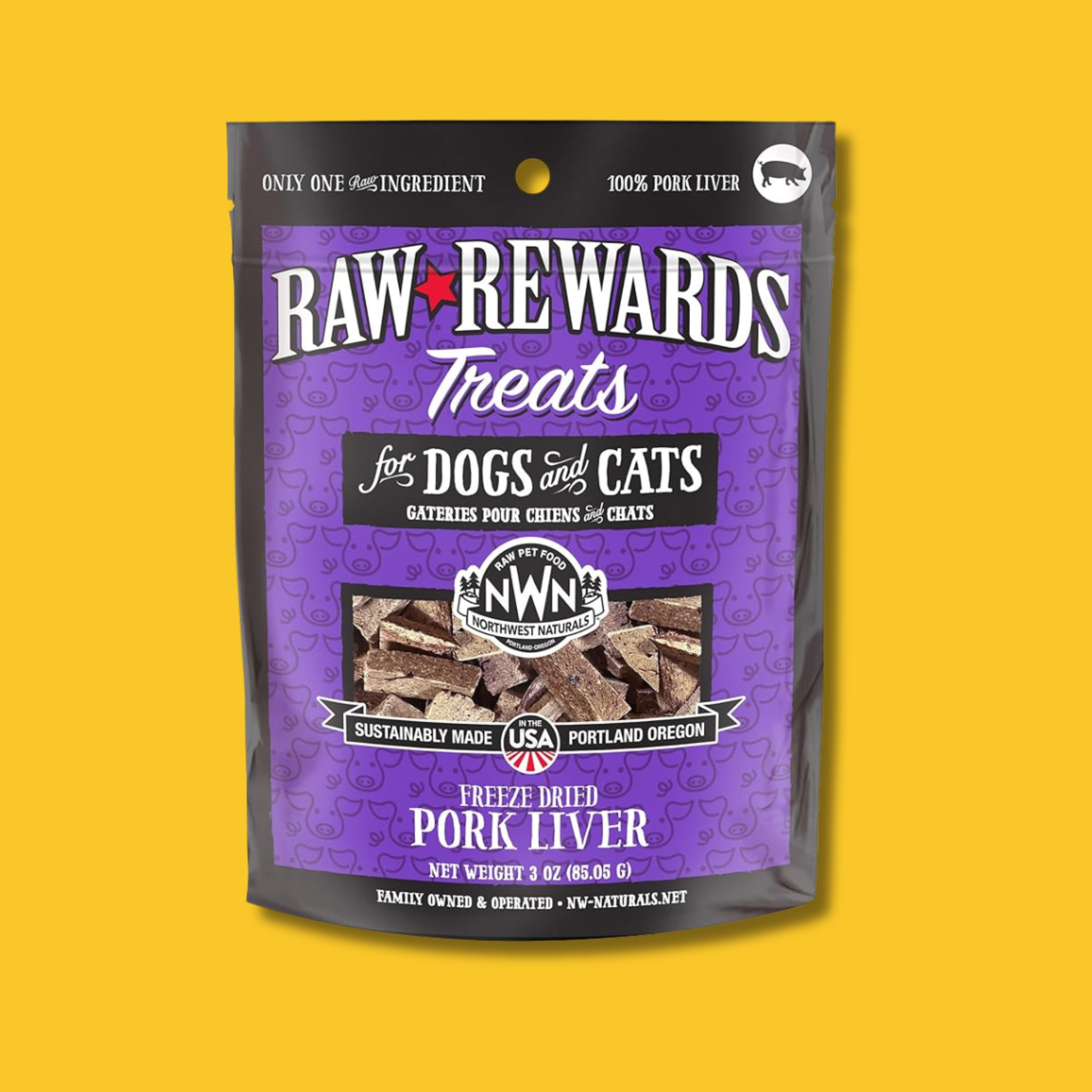 Northwest Naturals Freeze Dried Pork Liver Treats for Dogs & Cats