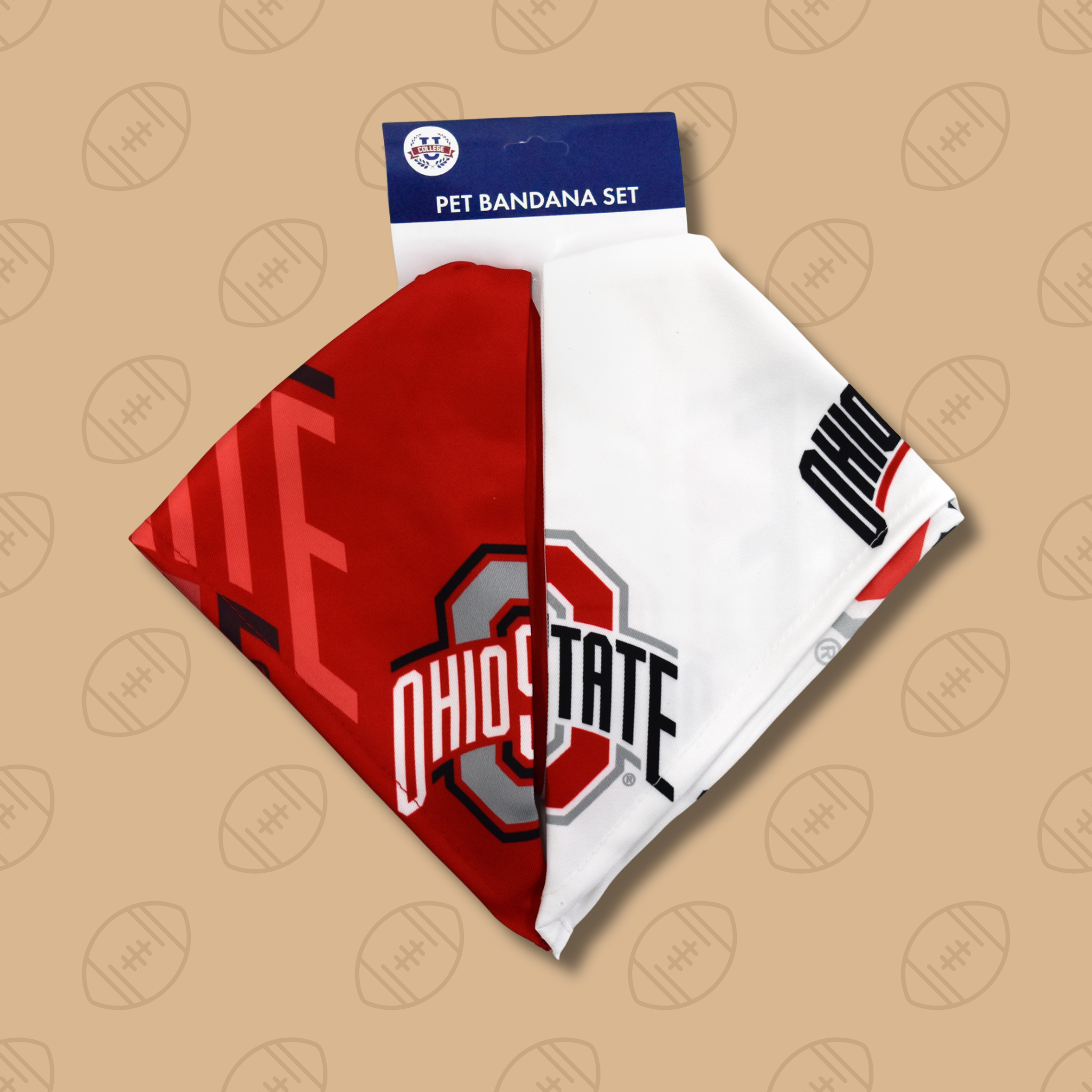Little Earth Ohio State Home & Away Pet Bandana