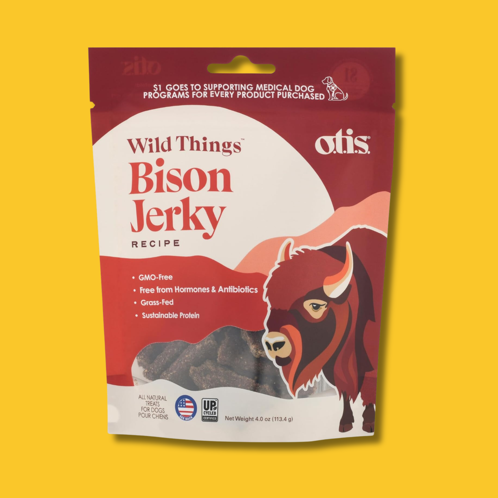 Otis Wild Things Bison Jerky Dog Treats