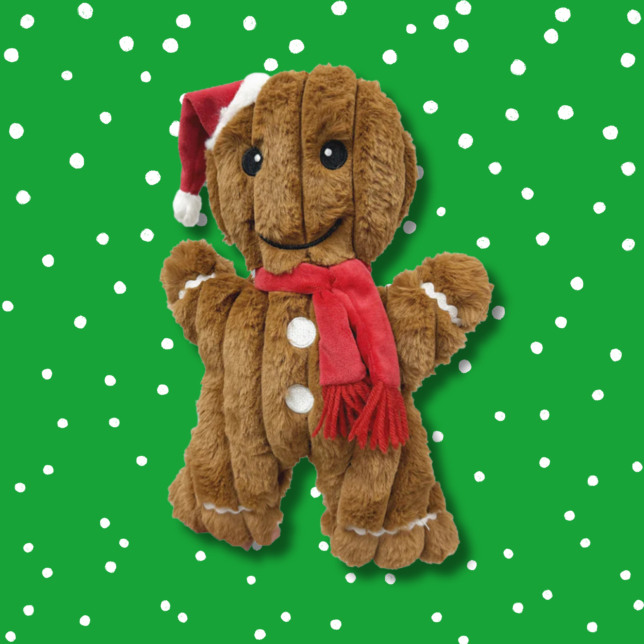 Petlou Christmas Gingerbread Man Dog Toy