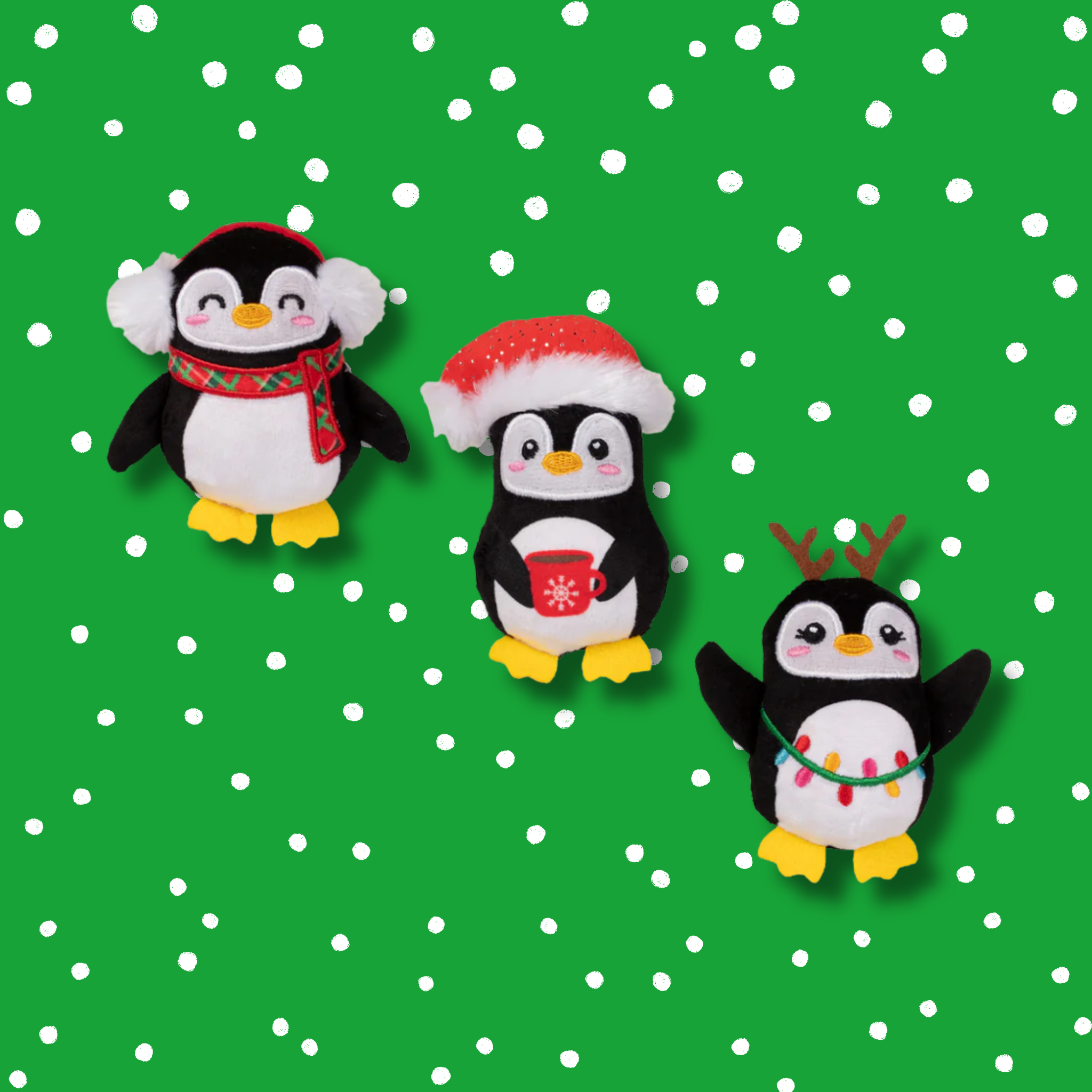 PetShop by Fringe Studio Waddle Squad 3 Pack Plush Dog Toy