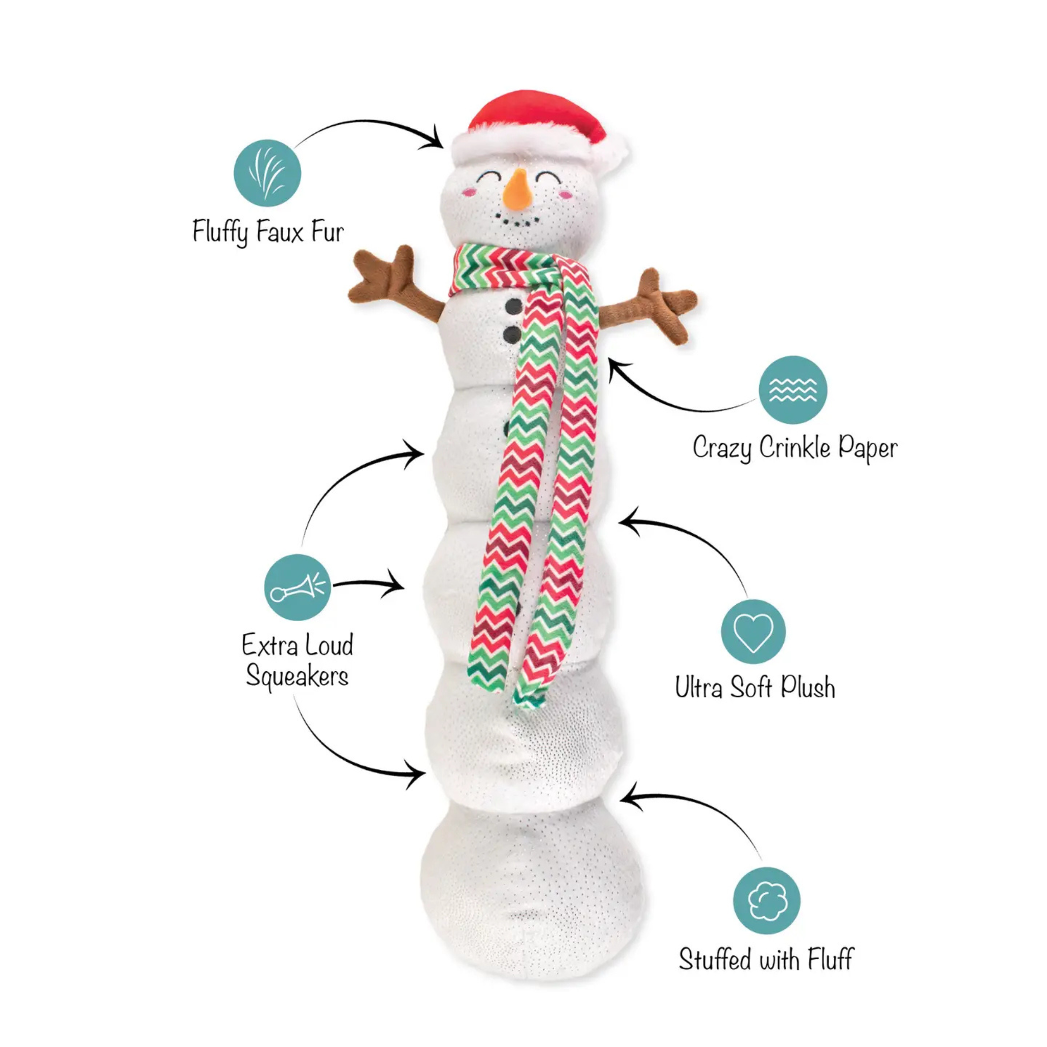 PetShop by Fringe Studio Snowball Party Plush Dog Toy