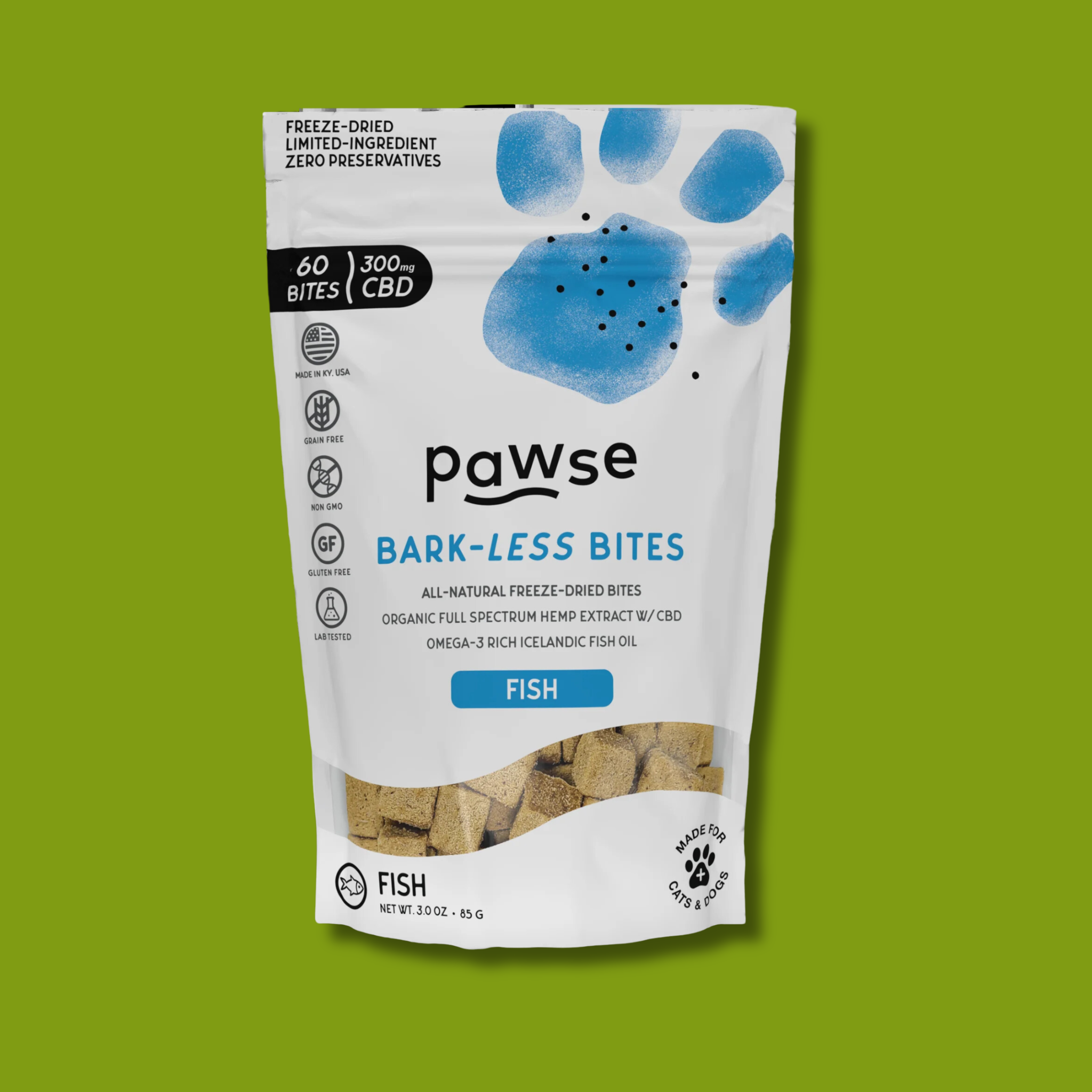 Pawse CBD Fish Bark-Less Bites