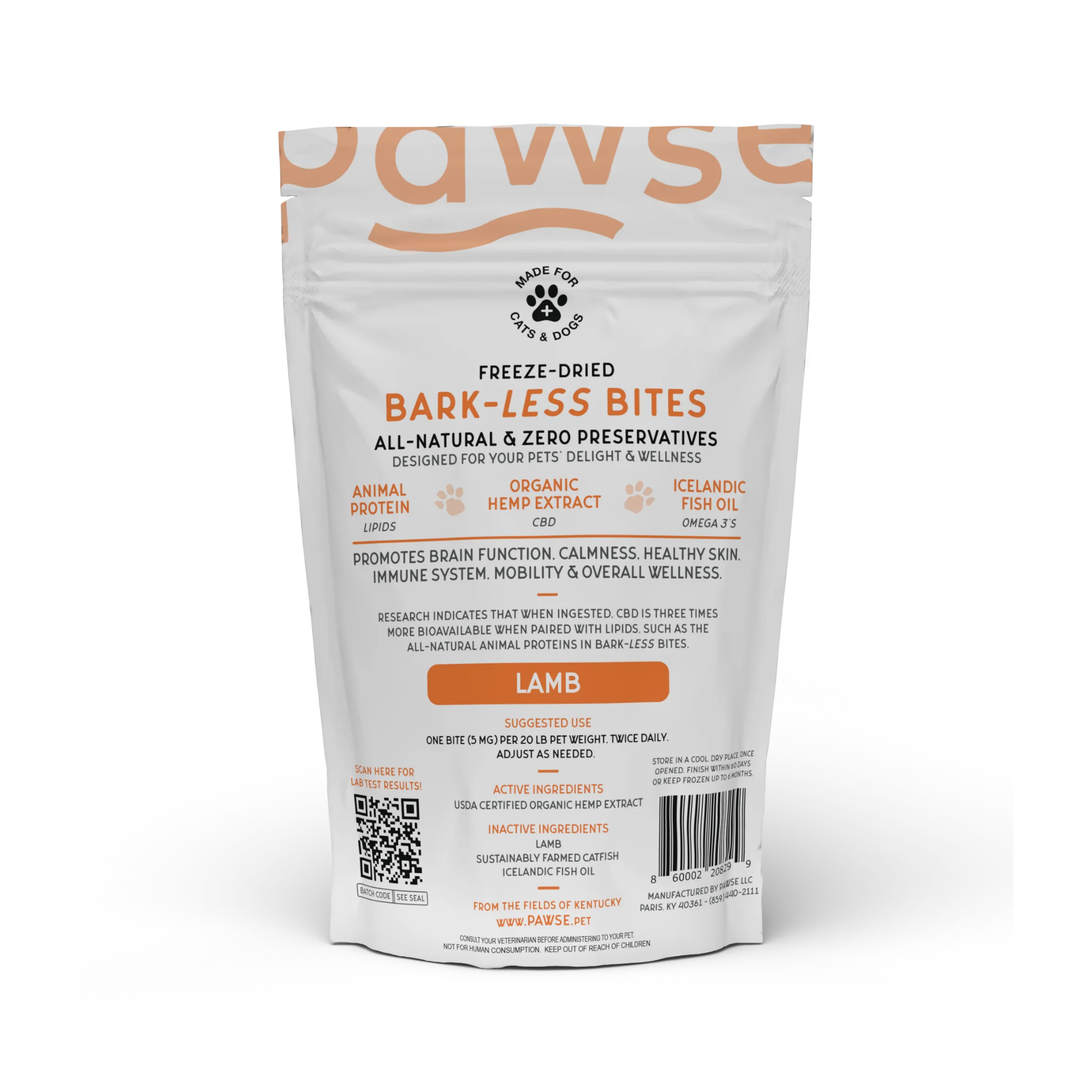 Pawse CBD Lamb Bark-Less Bites