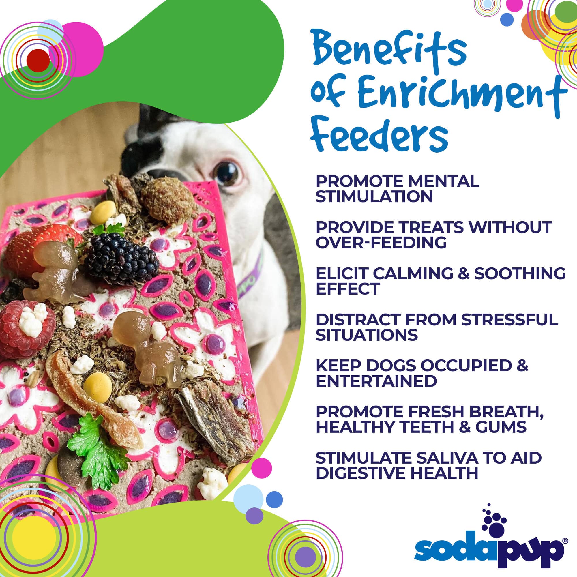 Soda Pup Enrichment Flower Power Lick Mat