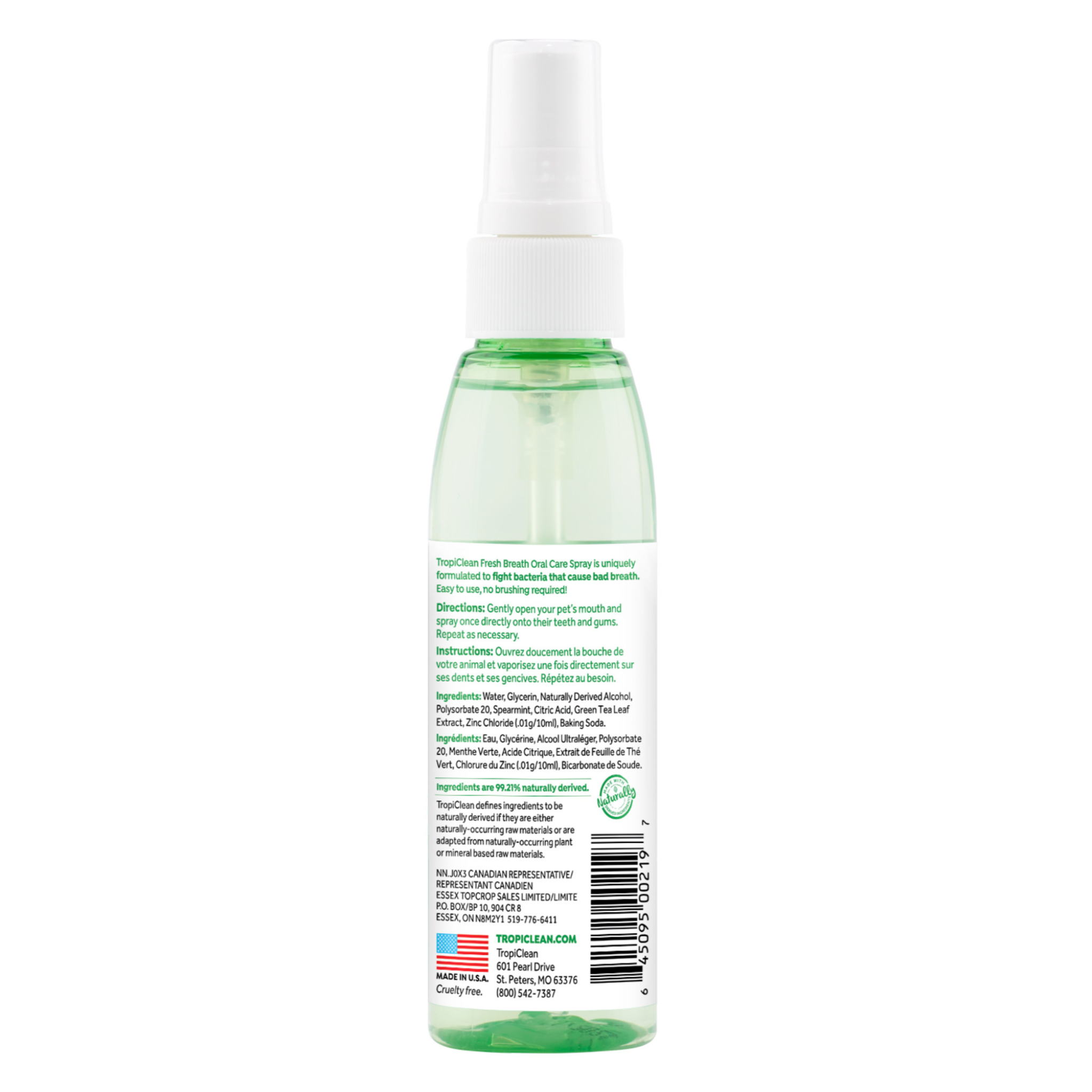 TropiClean Fresh Breath Oral Care Spray for Dogs