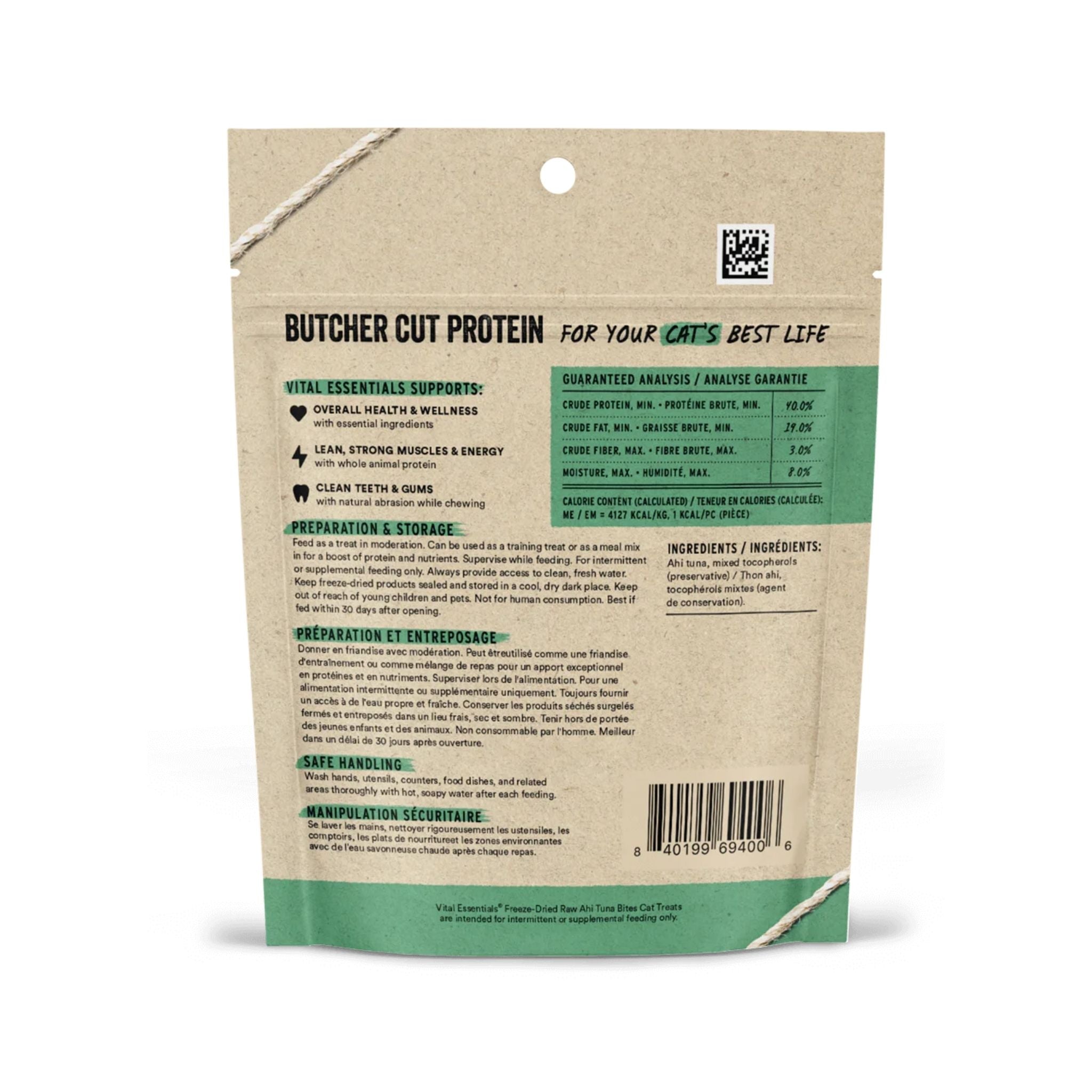 Vital Essentials Freeze Dried Raw Ahi Tuna Bites Cat Treats