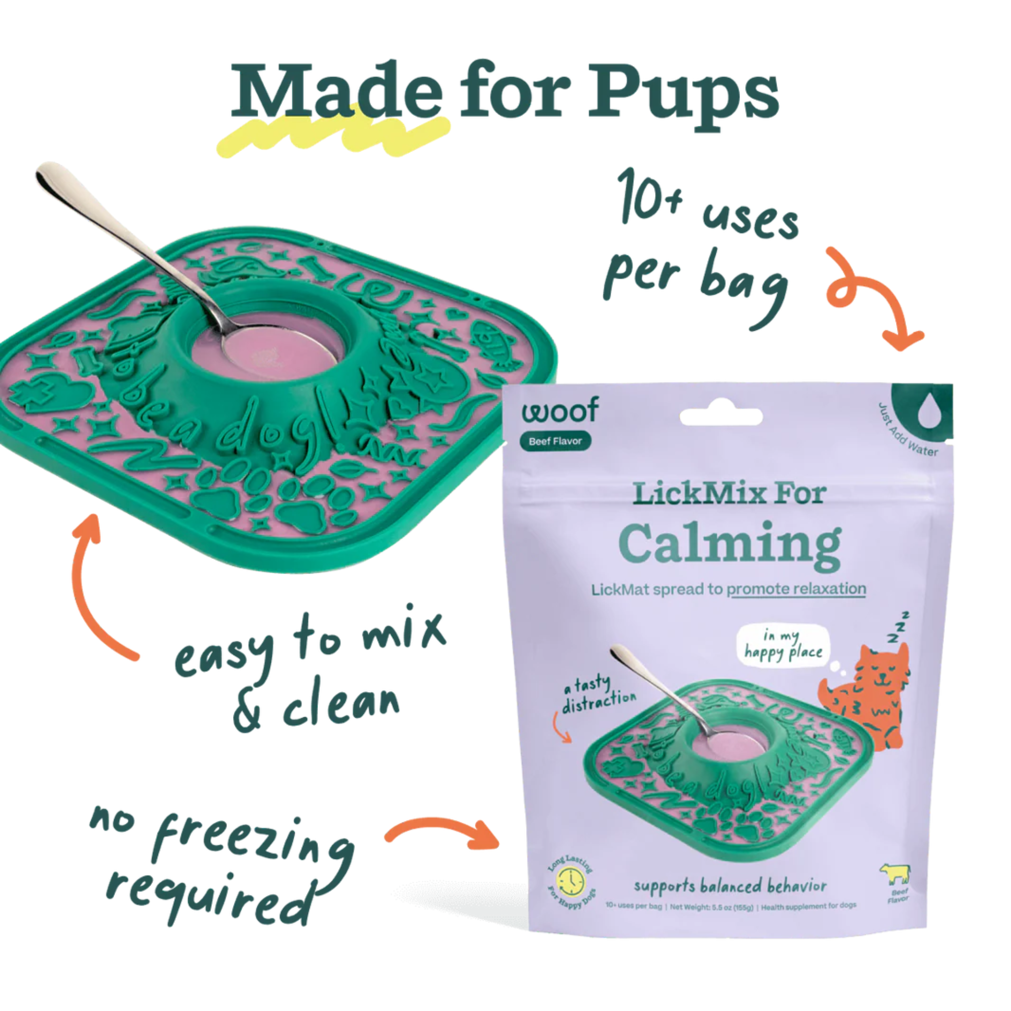Woof Calming Lick Mix for Dogs