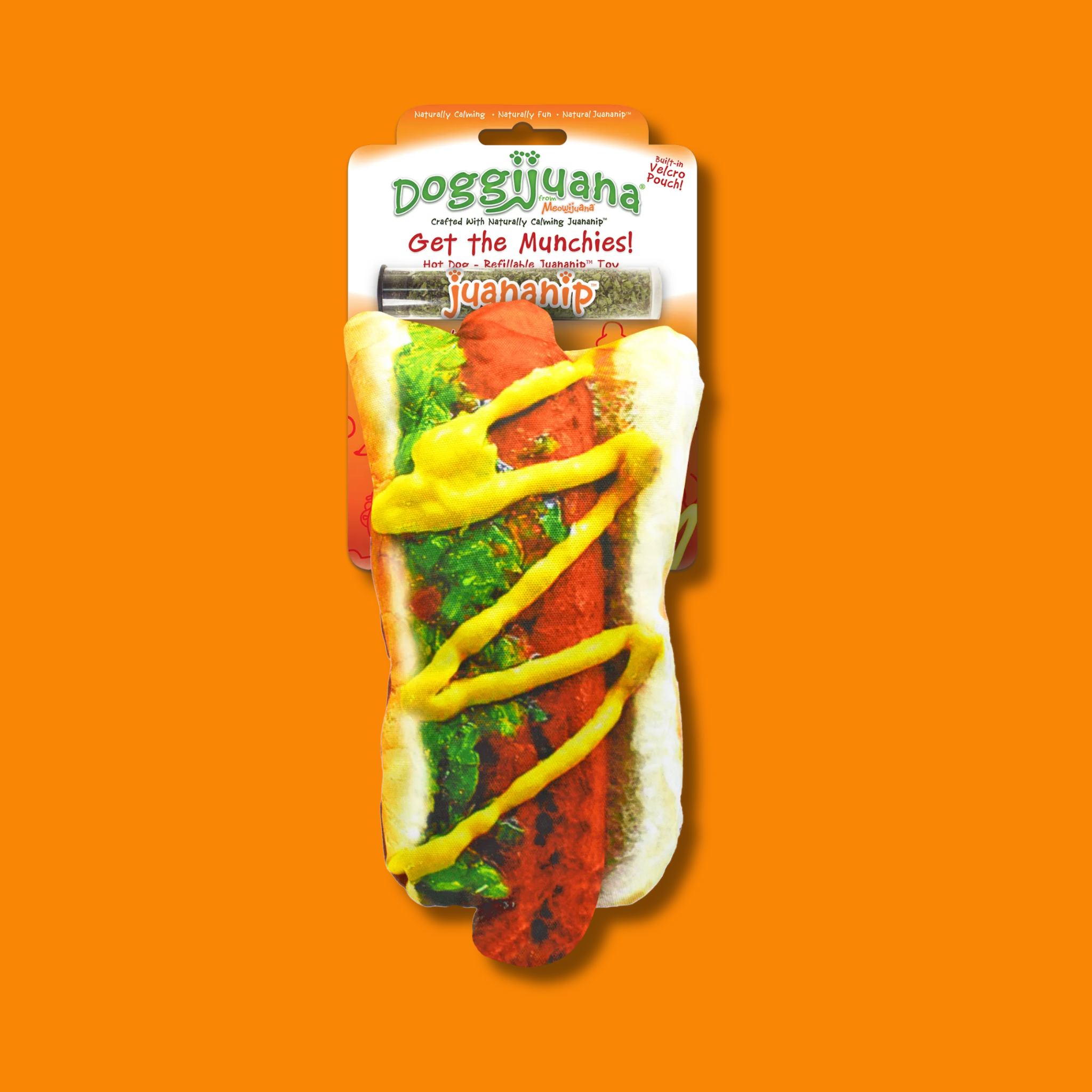 Doggijuana Get the Munchies Hot Dog Refillable Dog Toy