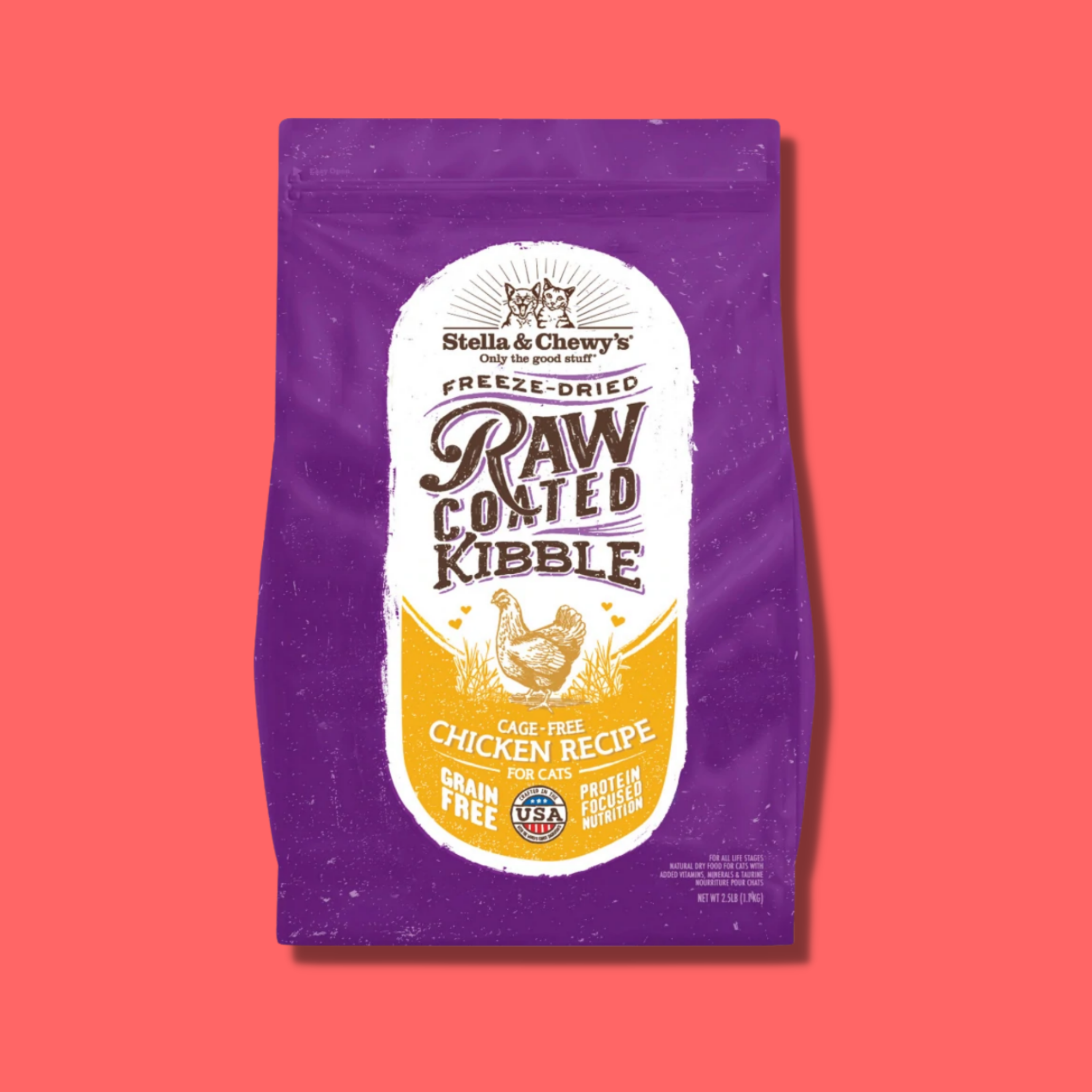 Stella & Chewy's Raw Coated Kibble Cage Free Chicken Dry Cat Food