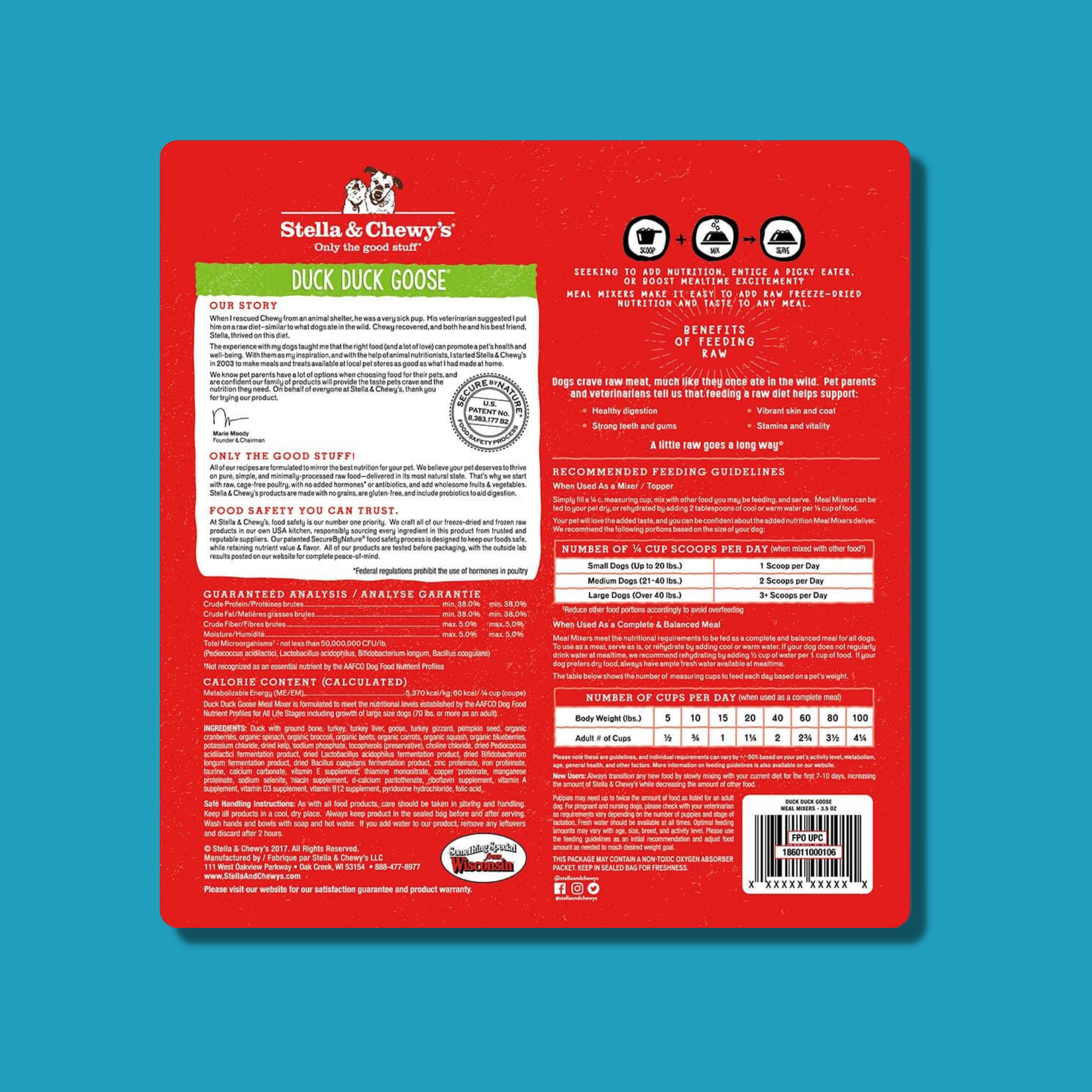 Stella & Chewy's Freeze Dried Meal Mixer Duck Duck Goose 3.5oz