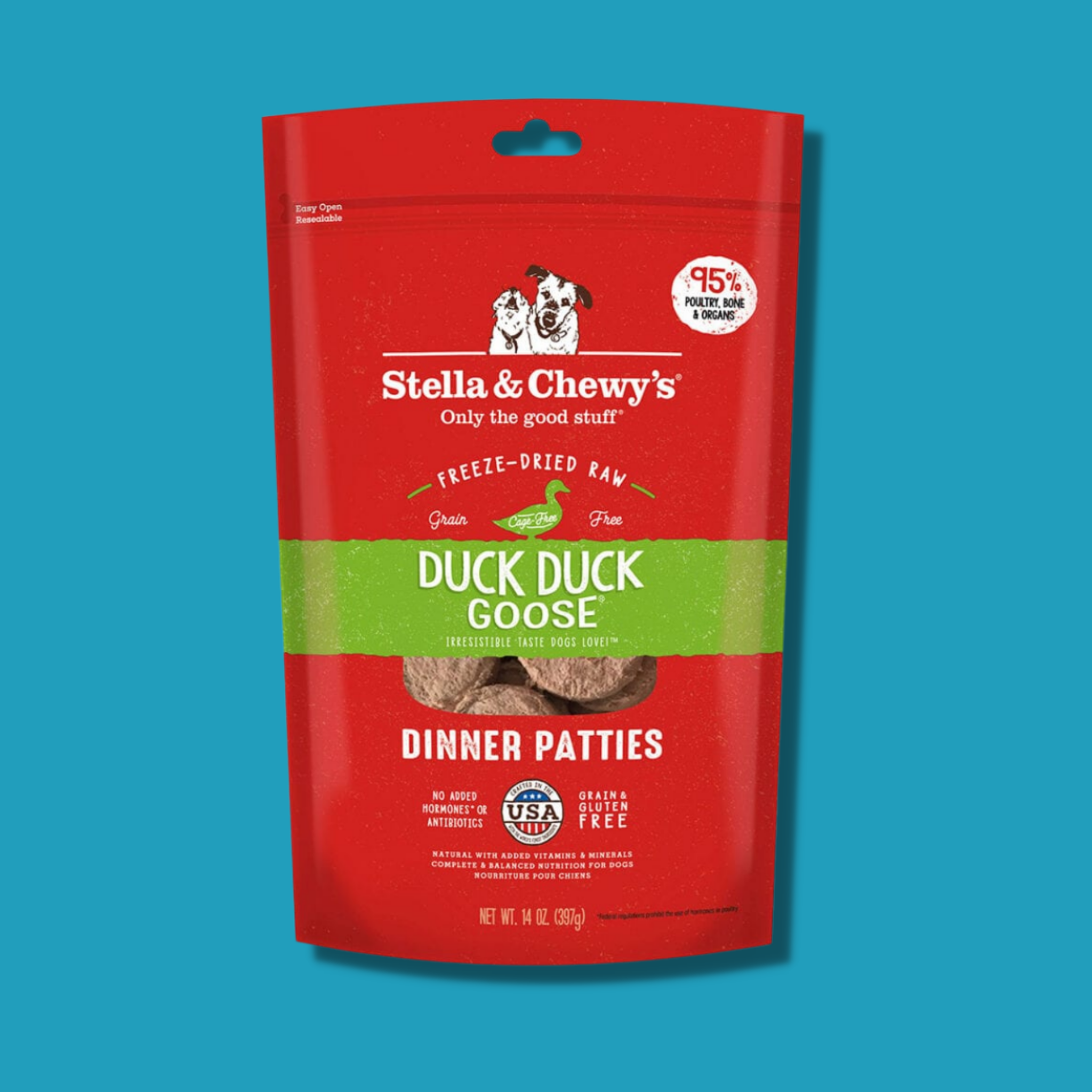 Stella & Chewy's Freeze Dried Raw Duck Duck Goose Dinner Patties