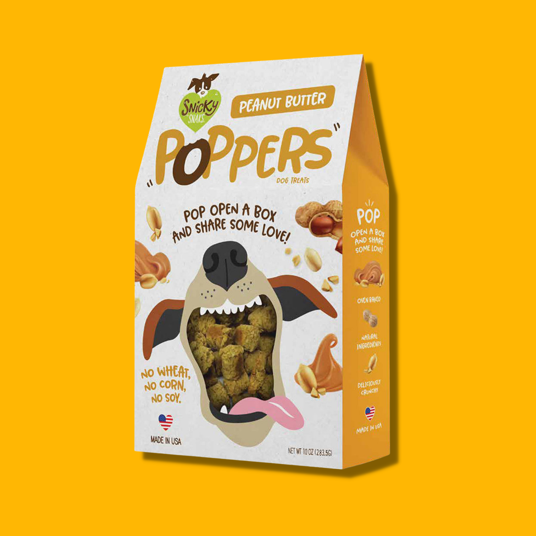 Etta Says Snicky Snaks Peanut Butter Poppers Dog Treats