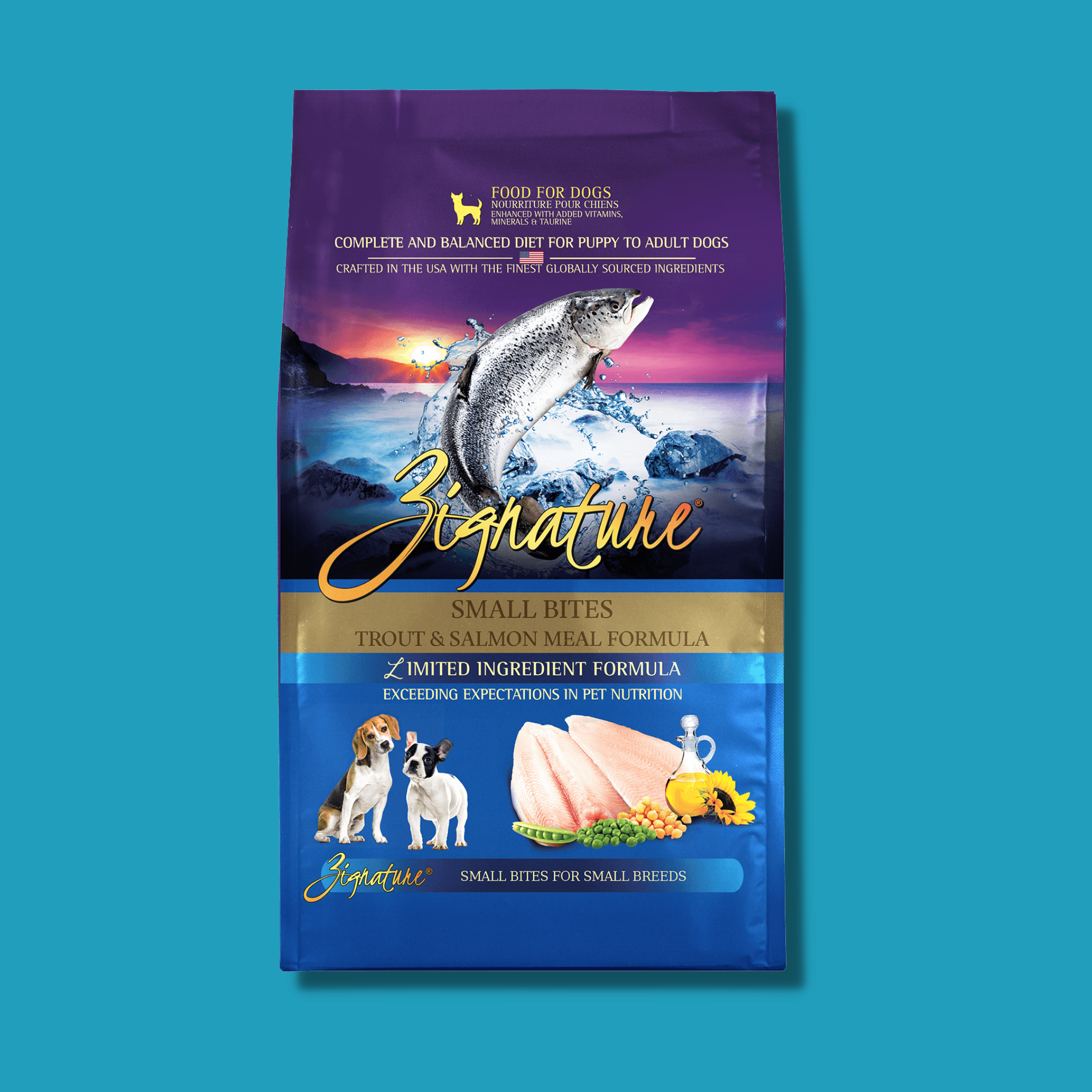 Zignature Limited Ingredient Small Bites Wild Trout & Salmon Dry Dog Food