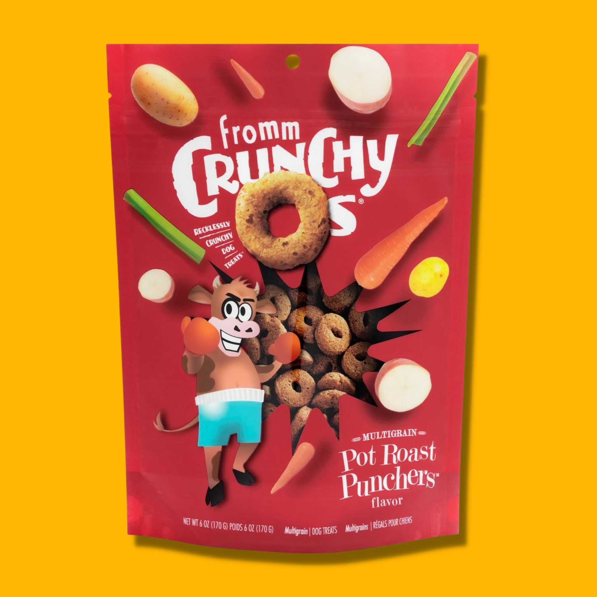 Fromm Crunchy O's Grain Free Pot Roast Punchers Dog Treats 6 oz