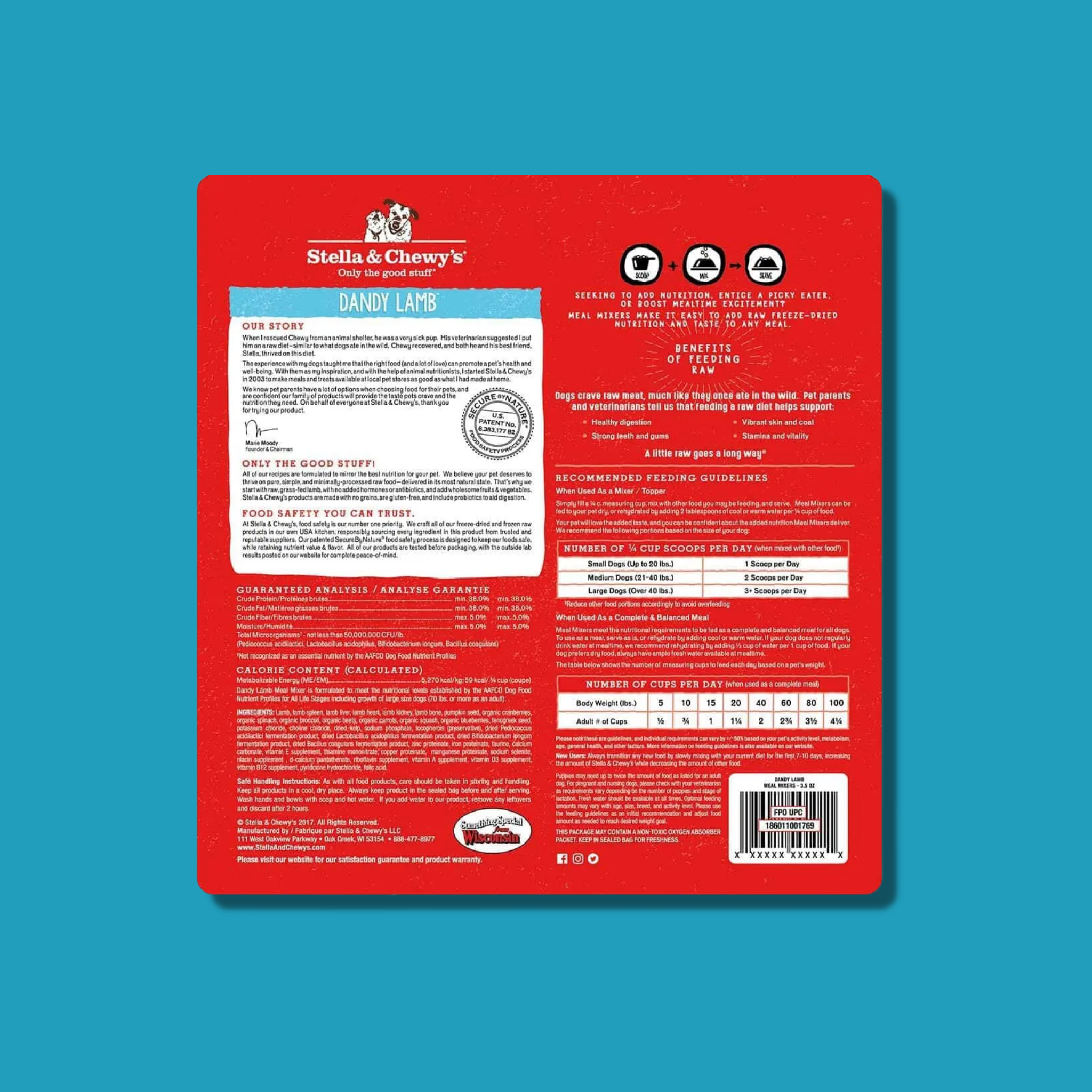 Stella & Chewy's Freeze Dried Dandy Lamb Meal Mixer