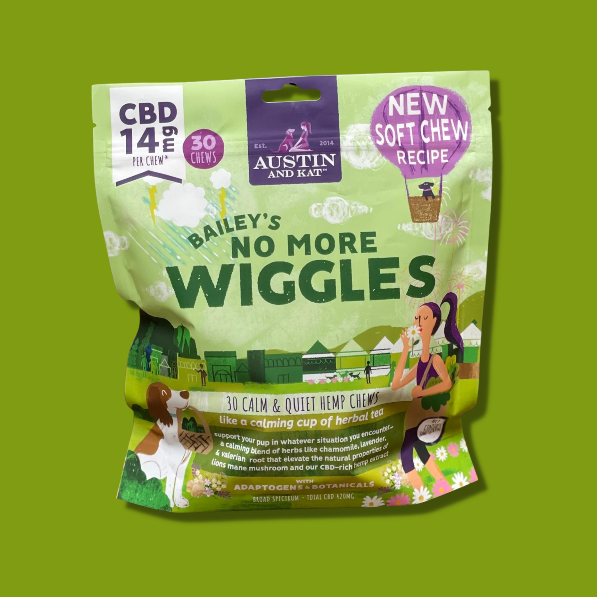 Austin & Kat Bailey's No More Wiggles 14mg CBD Chews 10oz