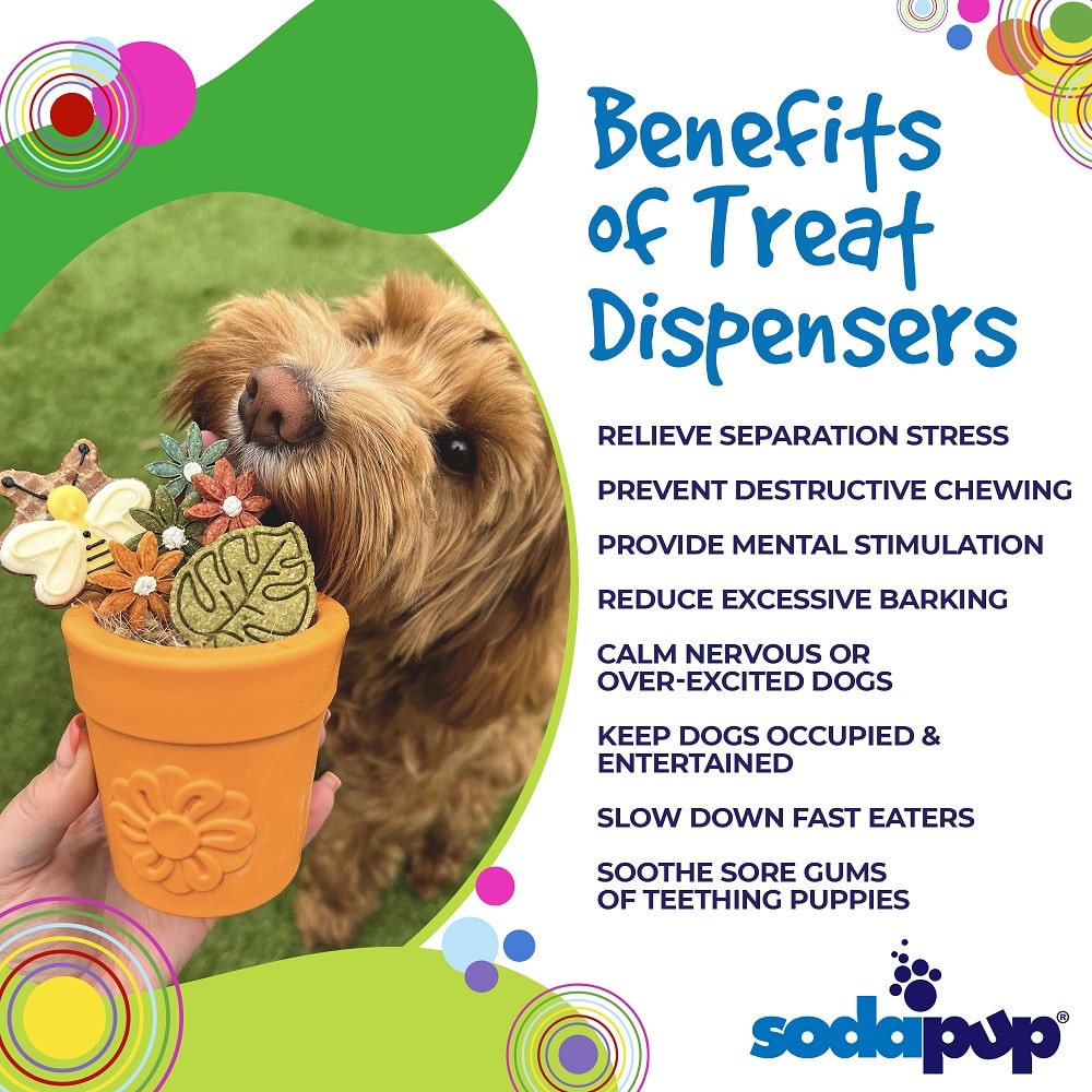 Soda Pup Flower Pot Dog Toy