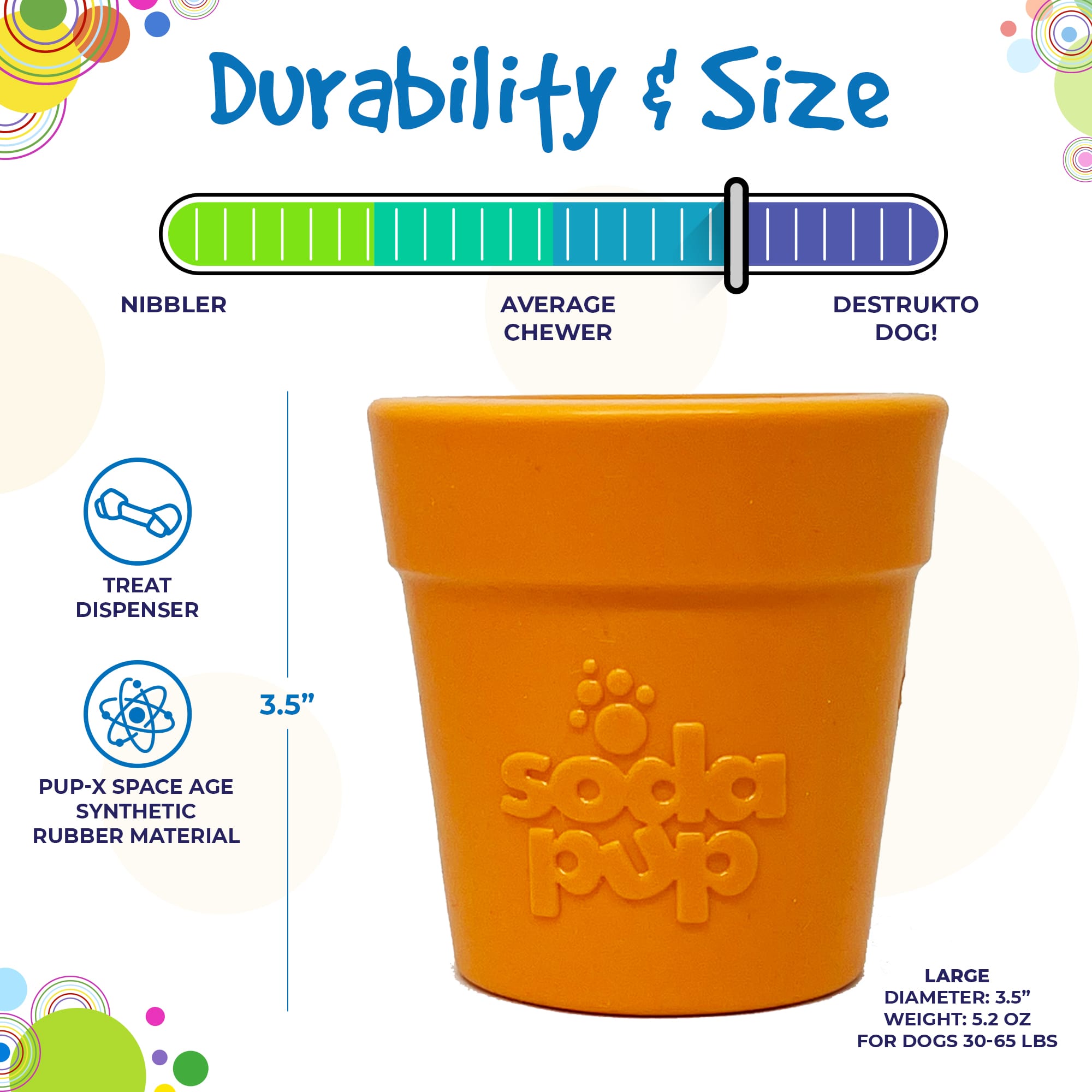 Soda Pup Flower Pot Dog Toy