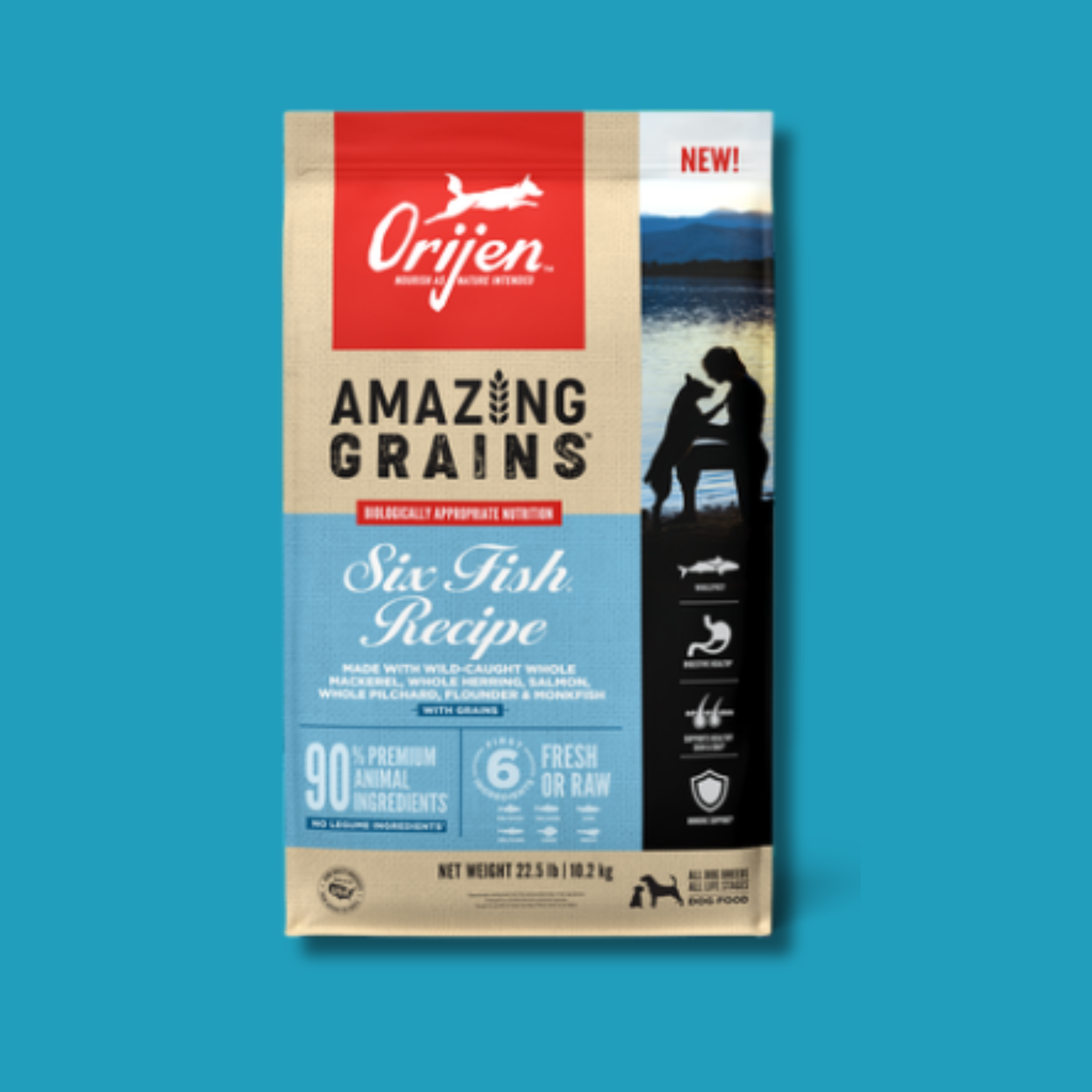 Orijen Amazing Grains Six Fish Dry Food
