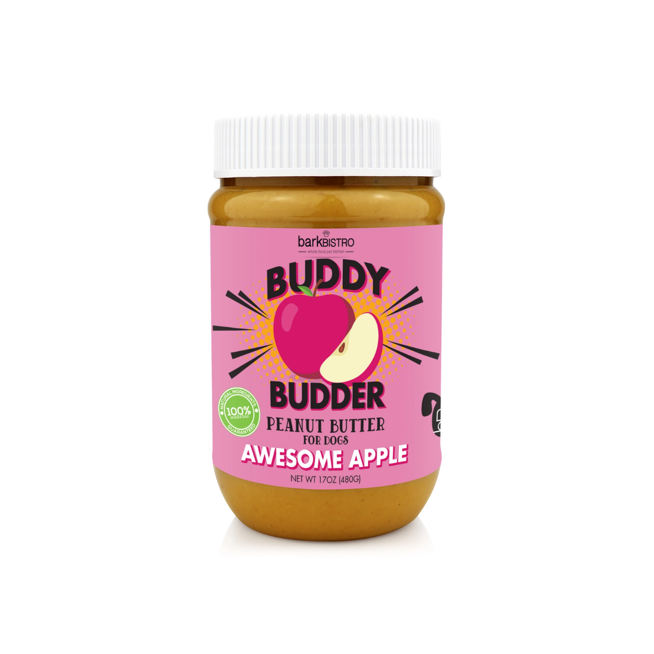 Bark Bistro Buddy Budder Flavored Peanut Butter Treat Jar