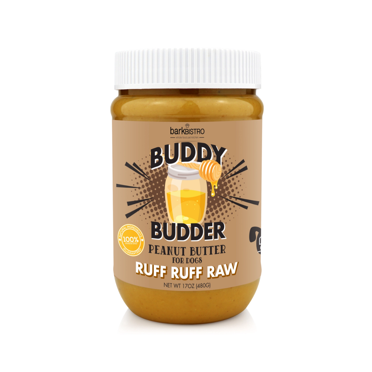 Bark Bistro Buddy Budder Flavored Peanut Butter Treat Jar