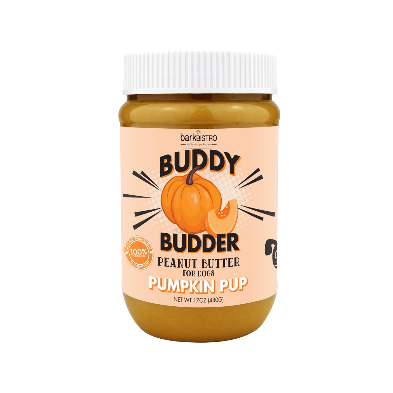 Bark Bistro Buddy Budder Flavored Peanut Butter Treat Jar