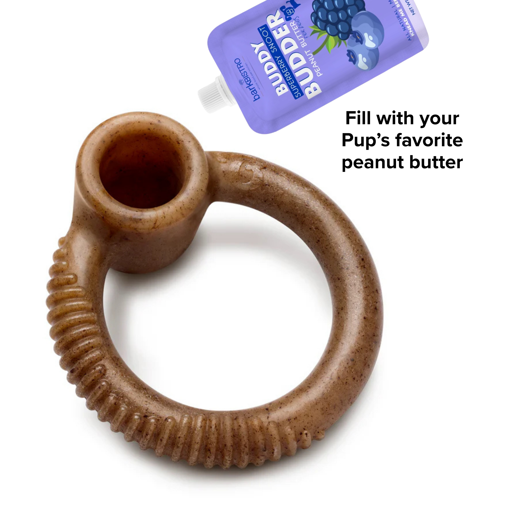 Benebone Bacon Flavor Ring Tough Dog Chew Toy