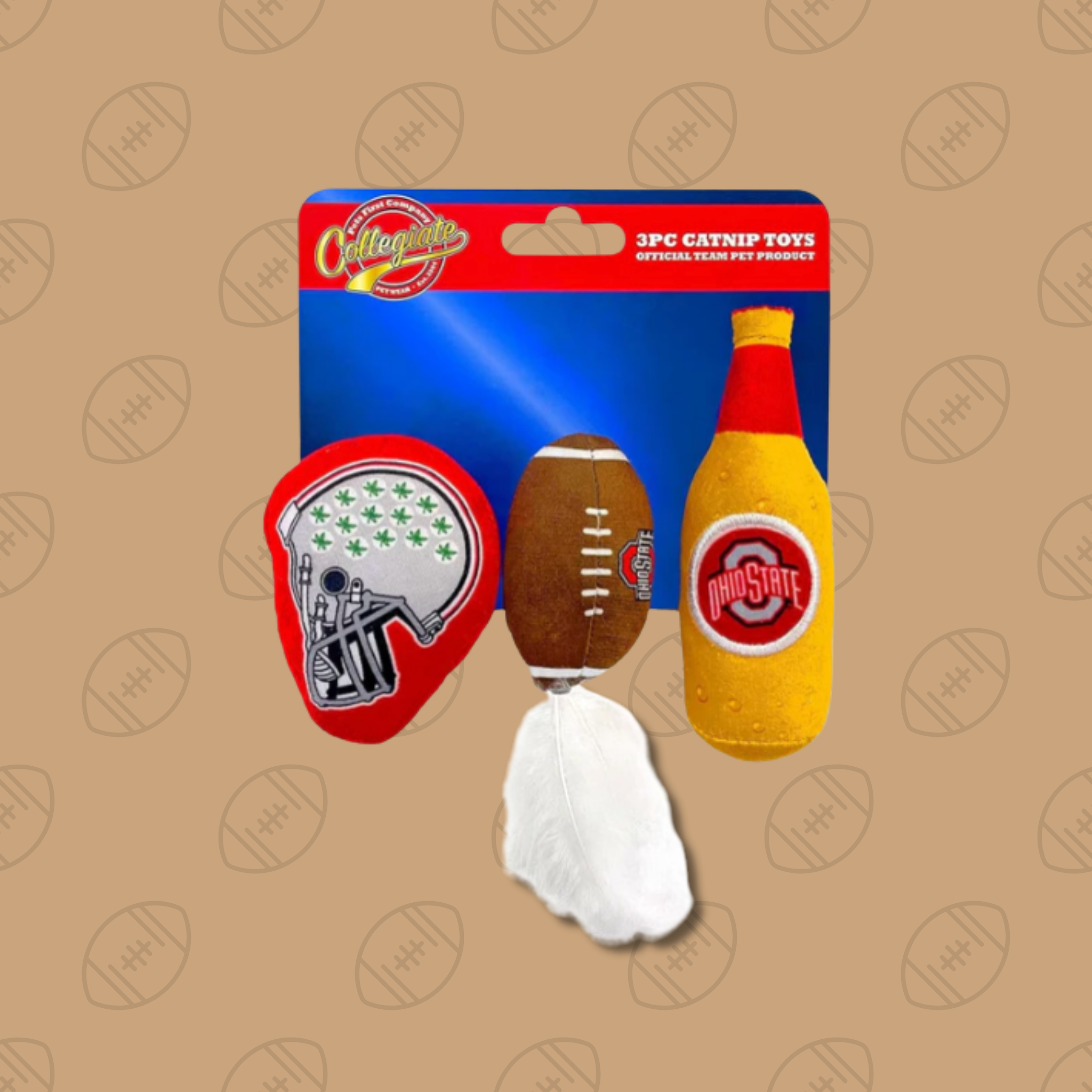 Pets First Ohio State University 3 Piece Cat Toy