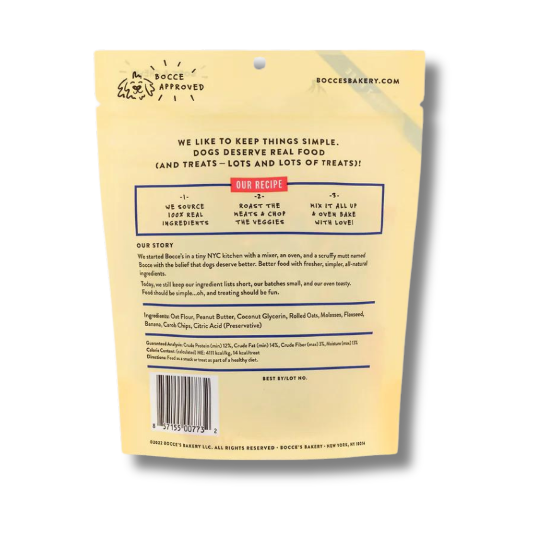 Bocce's Peanut Butter Banana Chip Soft & Chewy Treats