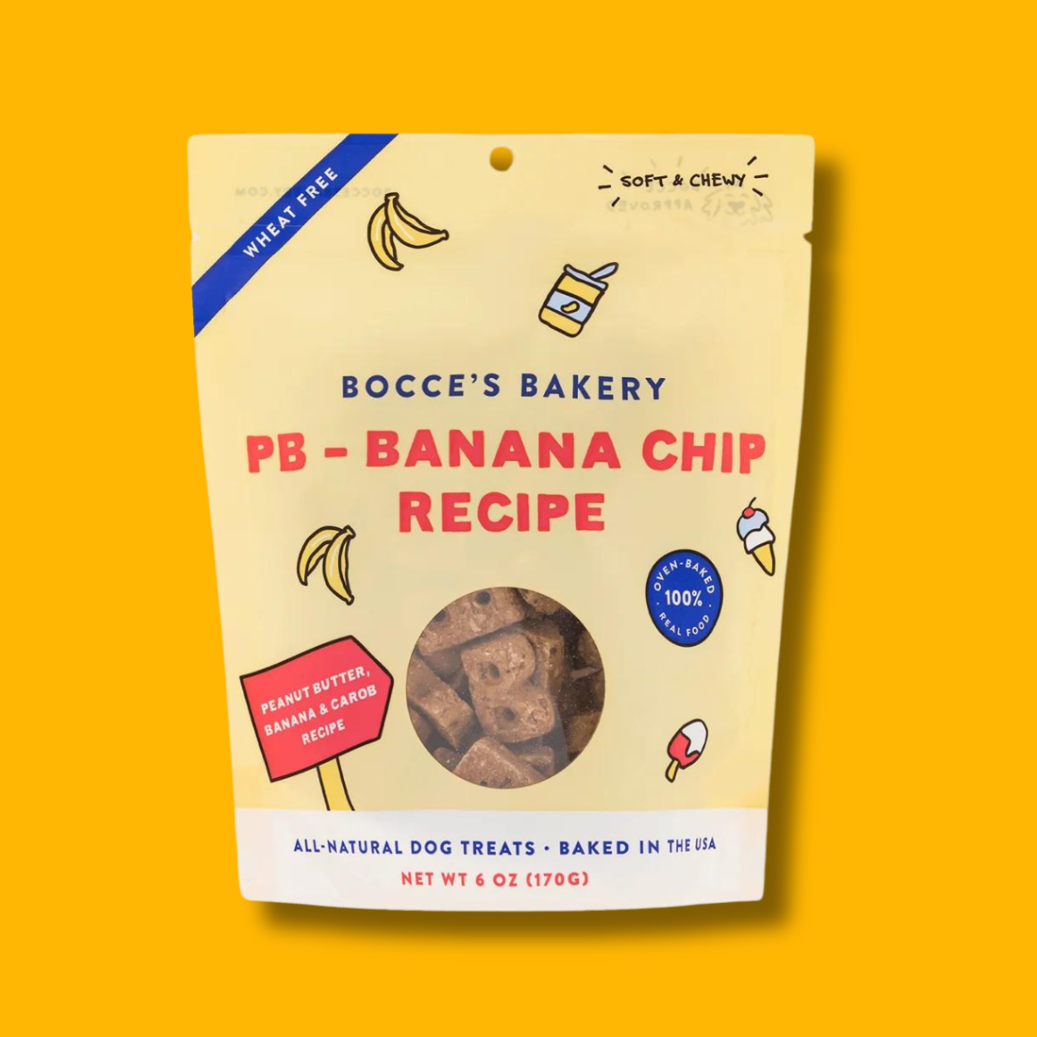 Bocce's Peanut Butter Banana Chip Soft & Chewy Treats