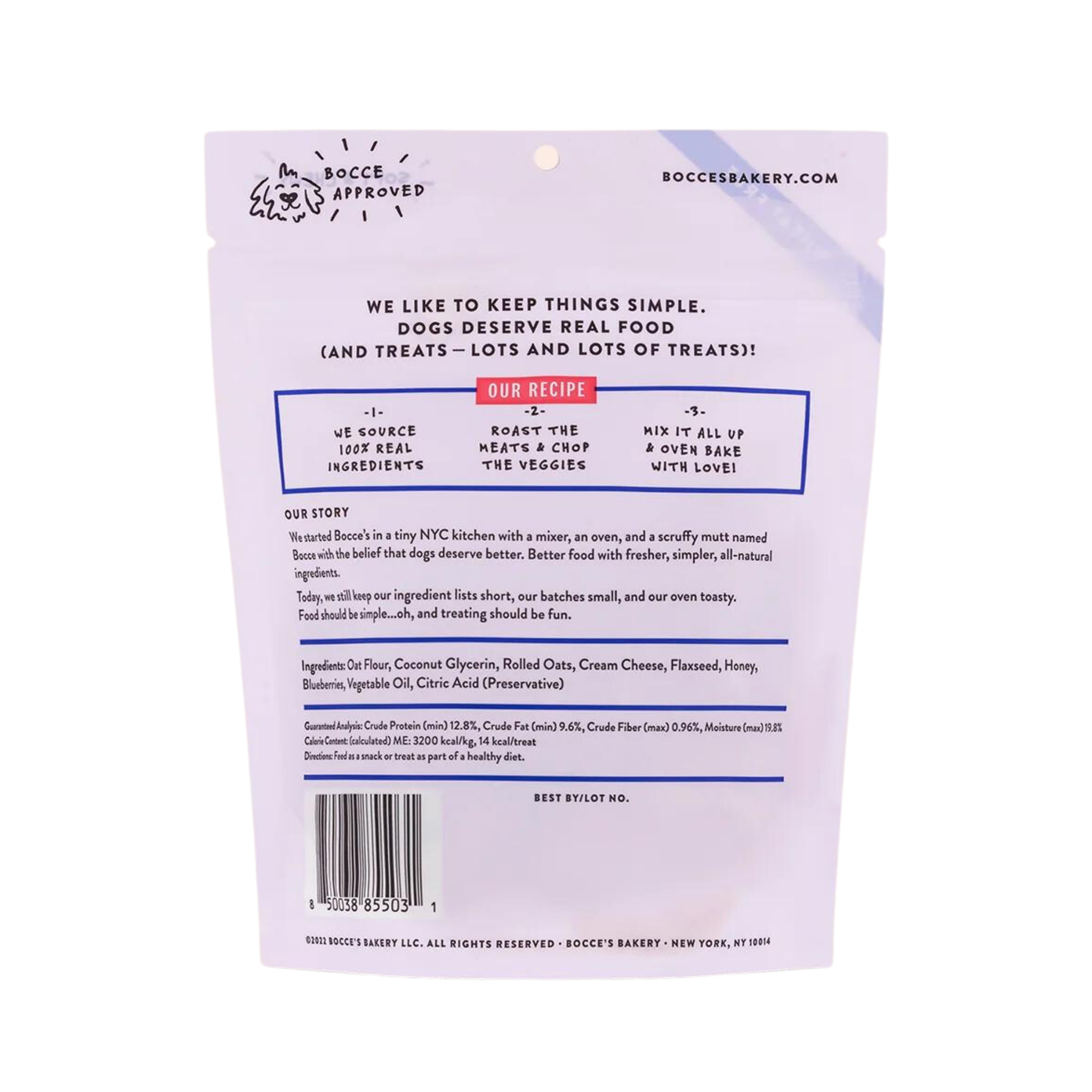 Bocce's Berries & Cream Soft & Chewy Dog Treats