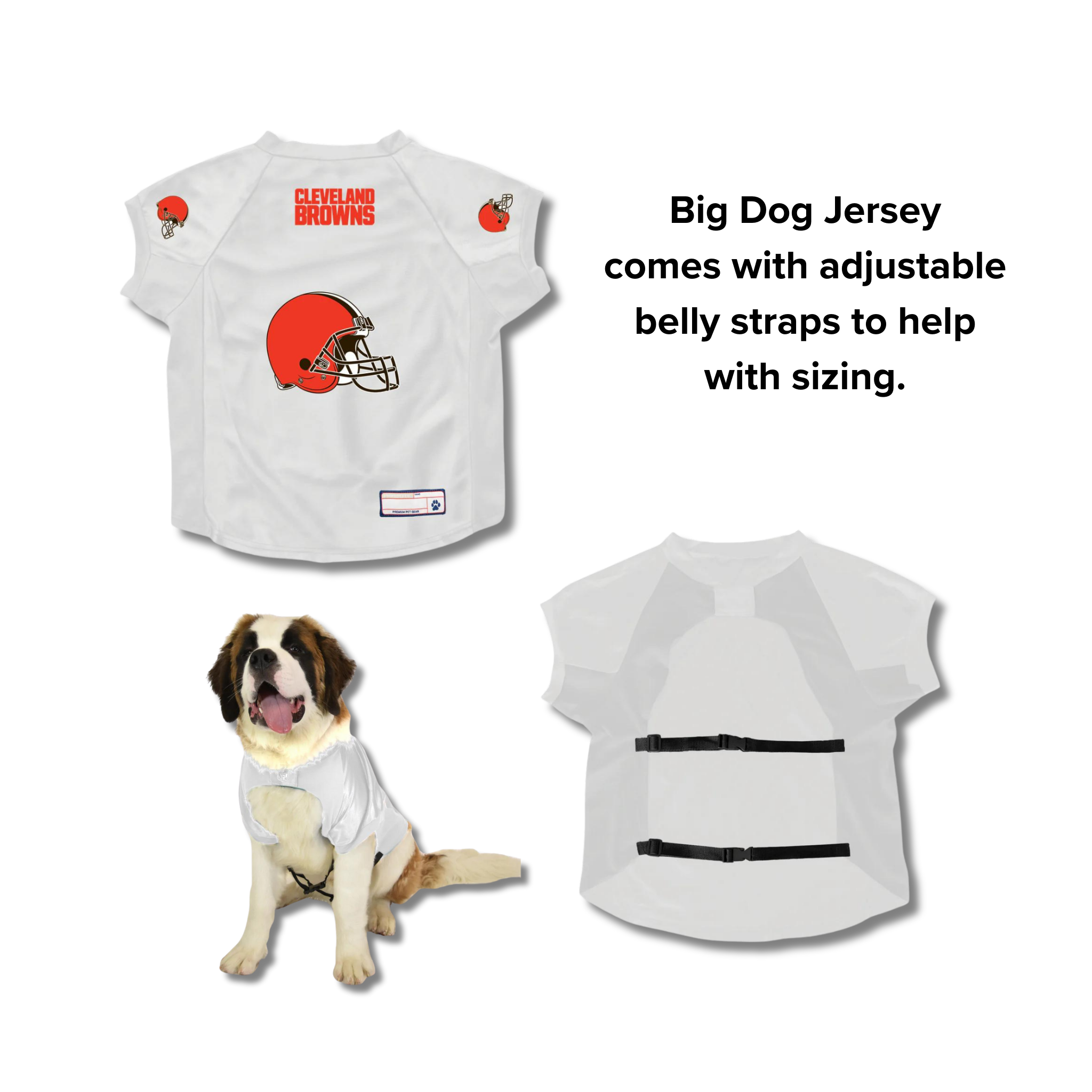Little Earth Cleveland Browns Pet Stretch Jersey White
