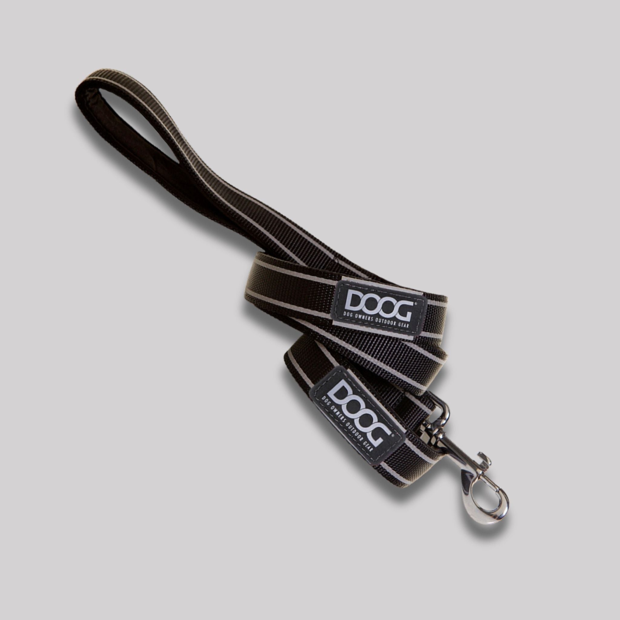 DOOG Neoprene Reflective Black Lassie Dog Leash