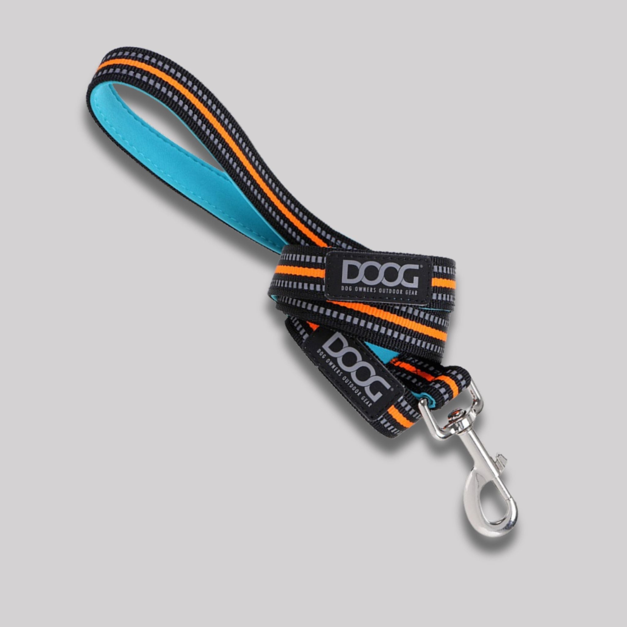 DOOG Neoprene Reflective Neon Blue & Orange Beethoven Dog Leash