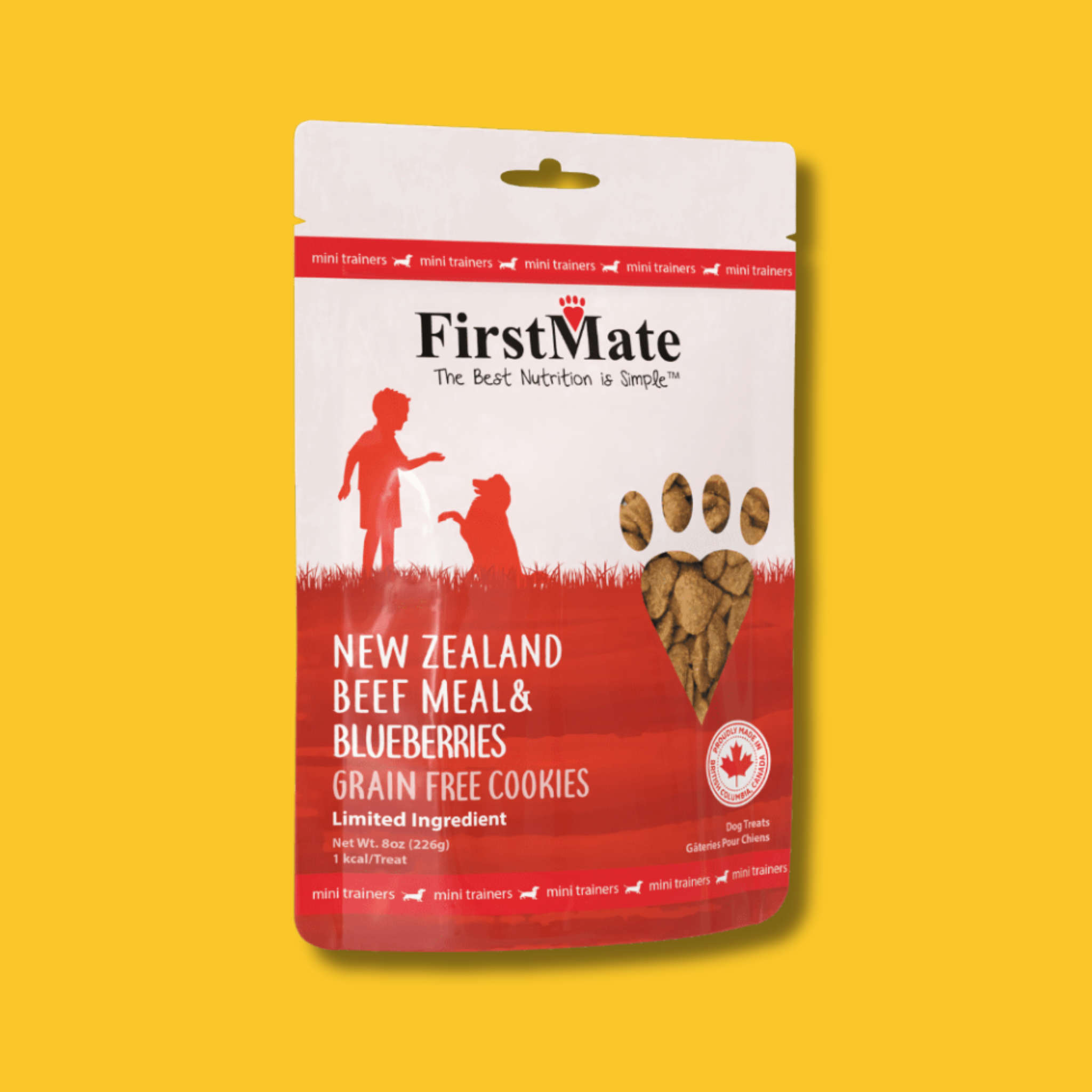 First Mate Mini Trainers New Zealand Beef with Blueberries Dog Treat