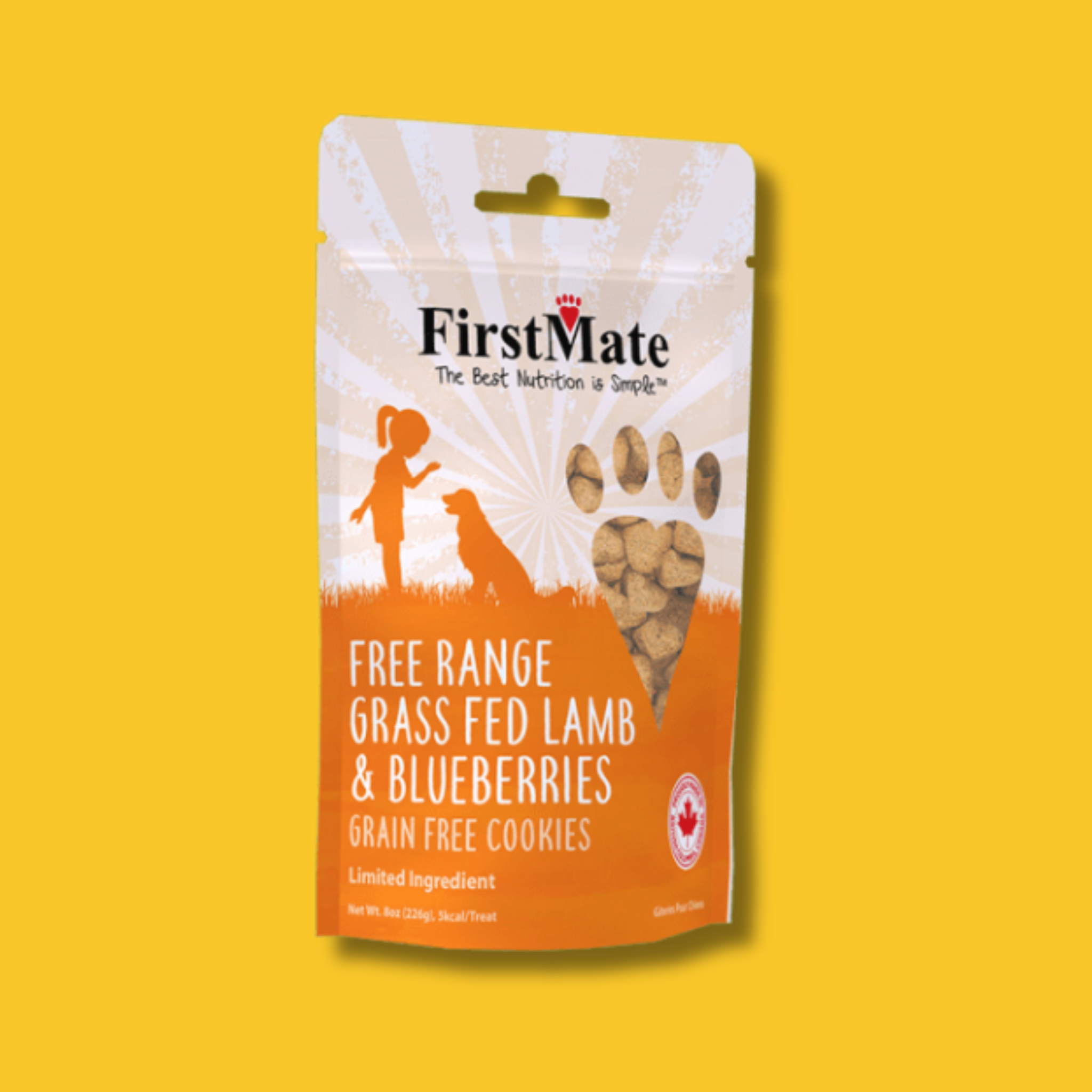 First Mate Free Range Grass Fed Lamb with Blueberries Dog Treat