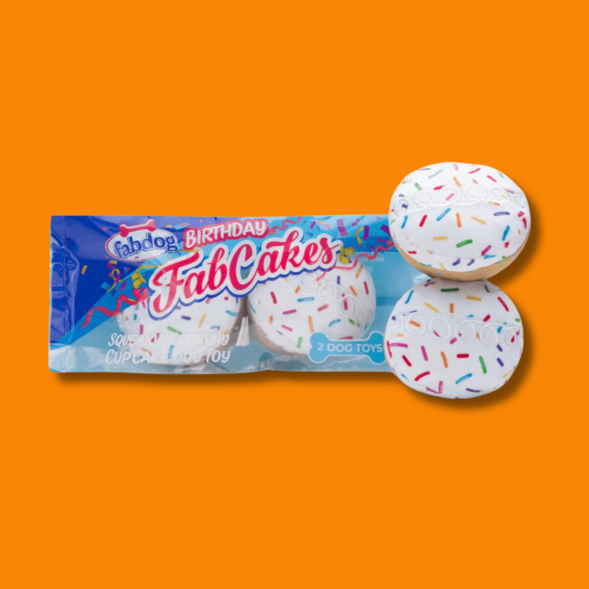 Fabdog Birthday Fab Cakes Dog Toy