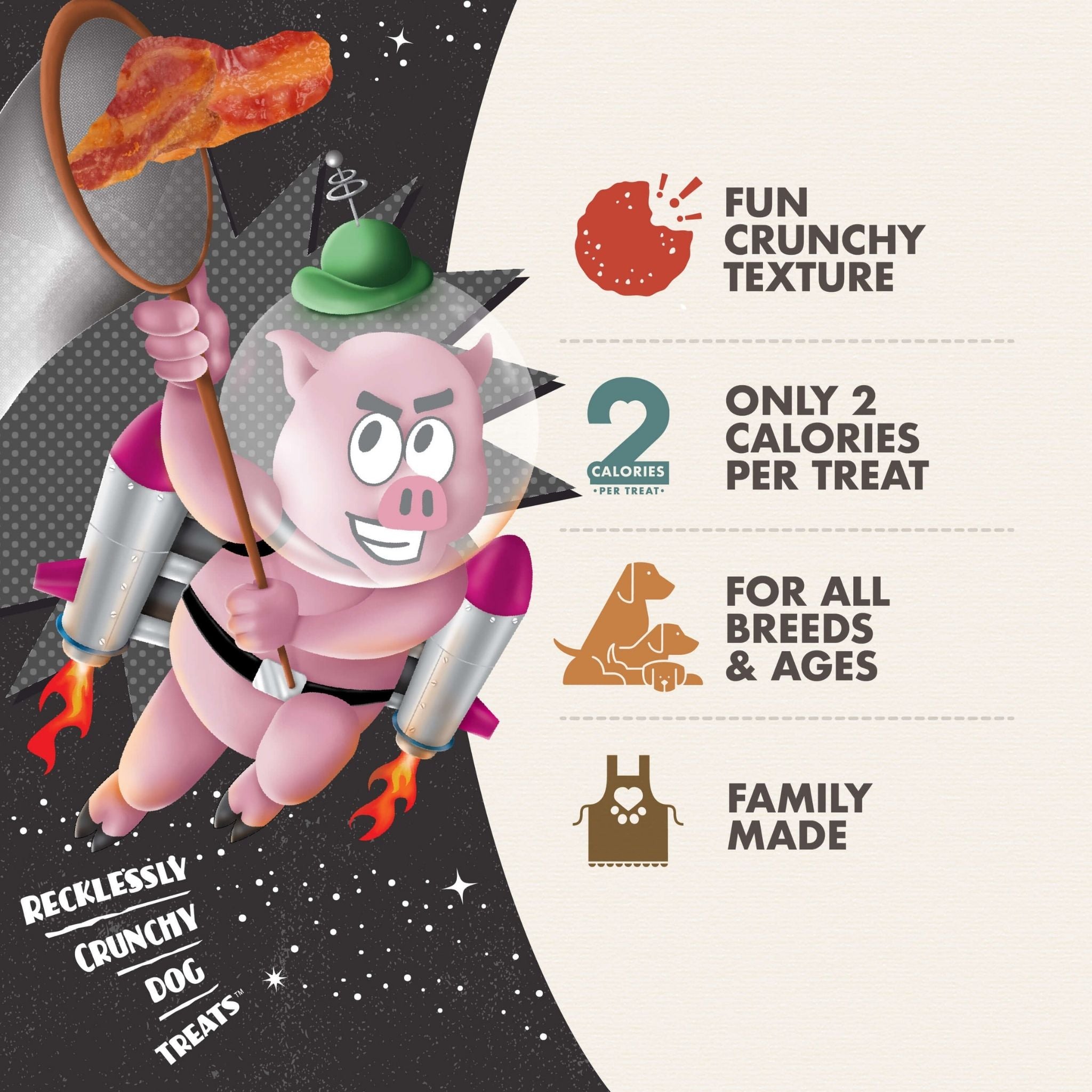 Fromm Crunchy O's Grain Free Bacon Blasters Dog Treats 6 oz