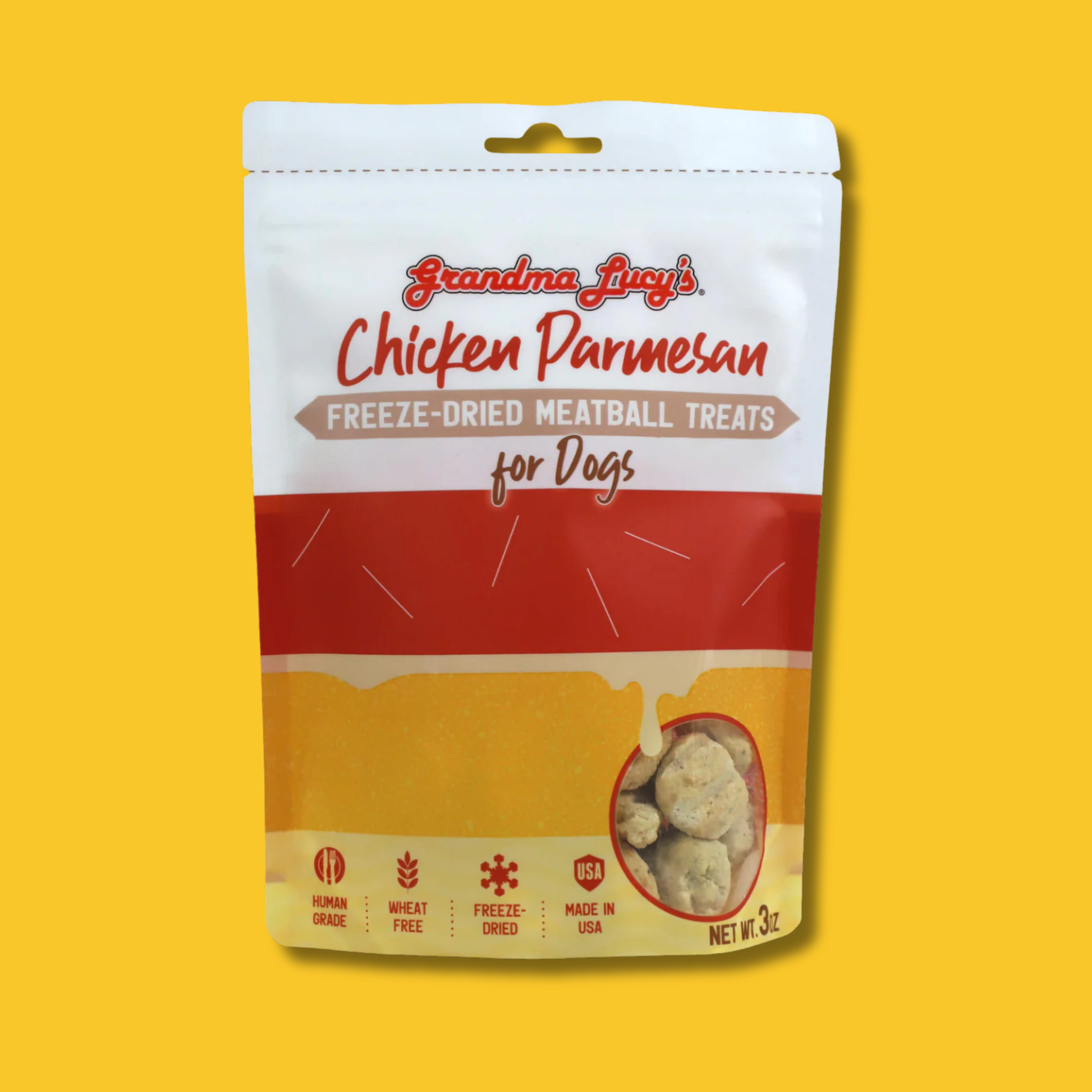 Grandma Lucy's Chicken Parmesan Freeze Dried Meatball Dog Treats