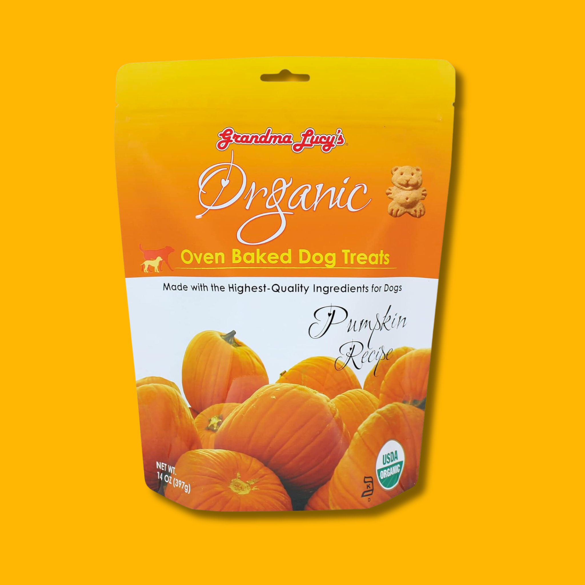 Grandma Lucy's Organic Oven Baked Pumpkin Dog Treats 14 oz